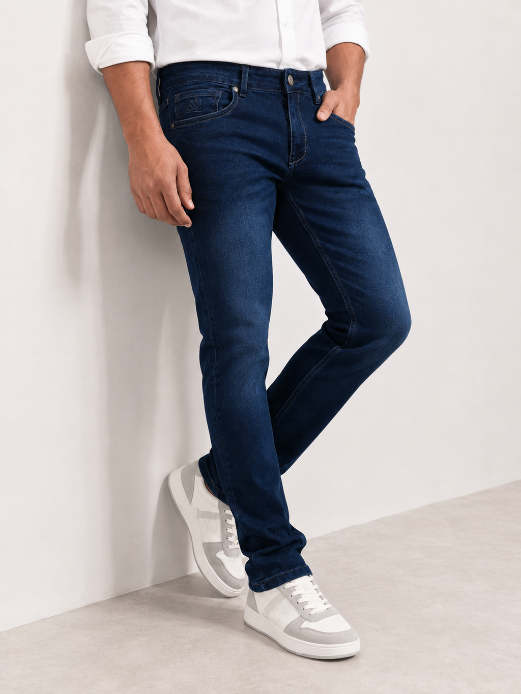 Indigo Dark Blue Slim Fit Denim