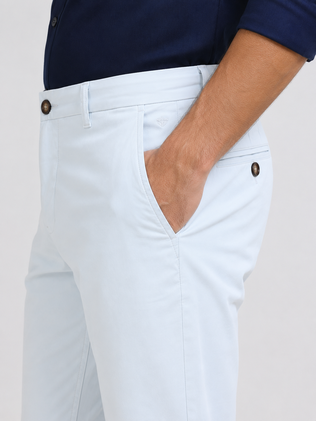 Pearl Grey Stretch Trouser