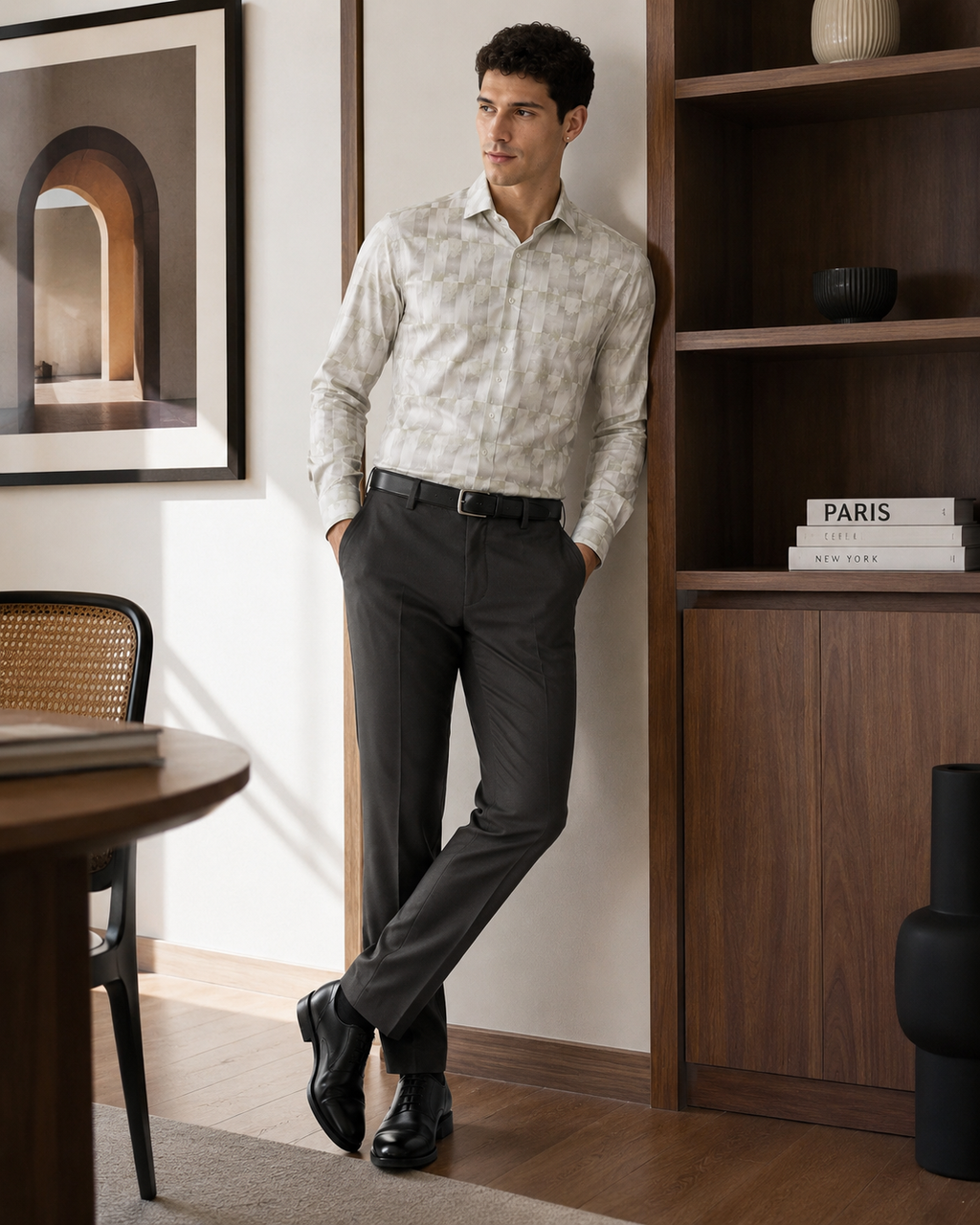 Dark Grey 4-Way Stretch Formal Trouser