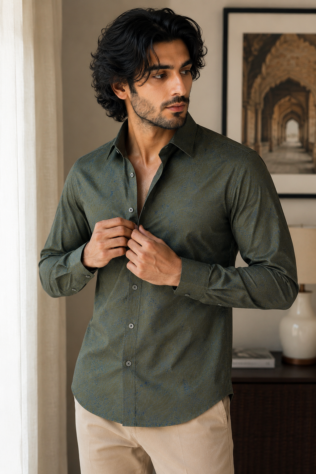 Obsidian Olive Artisan Shirt