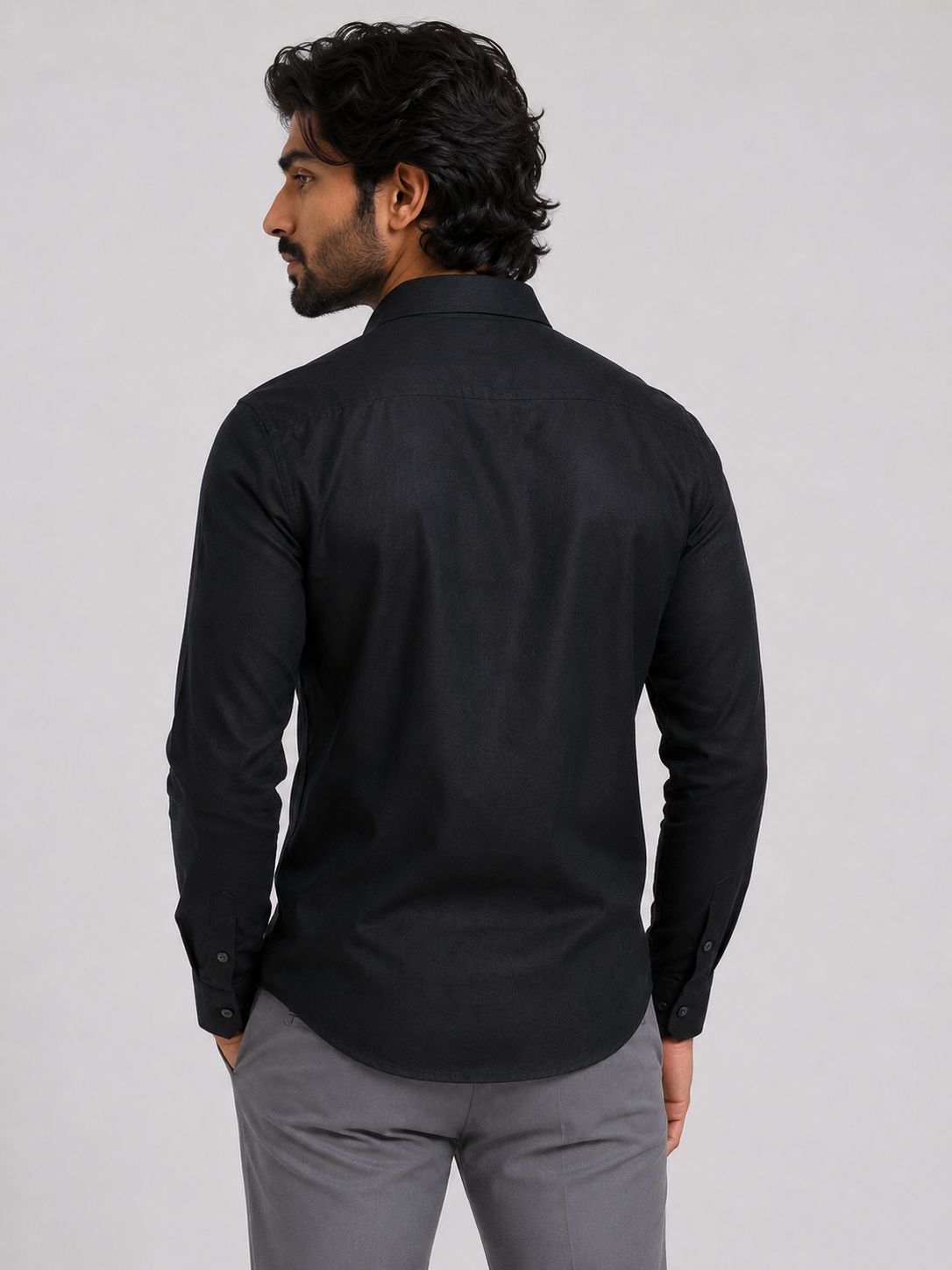 Midnight Black Linen Shirt
