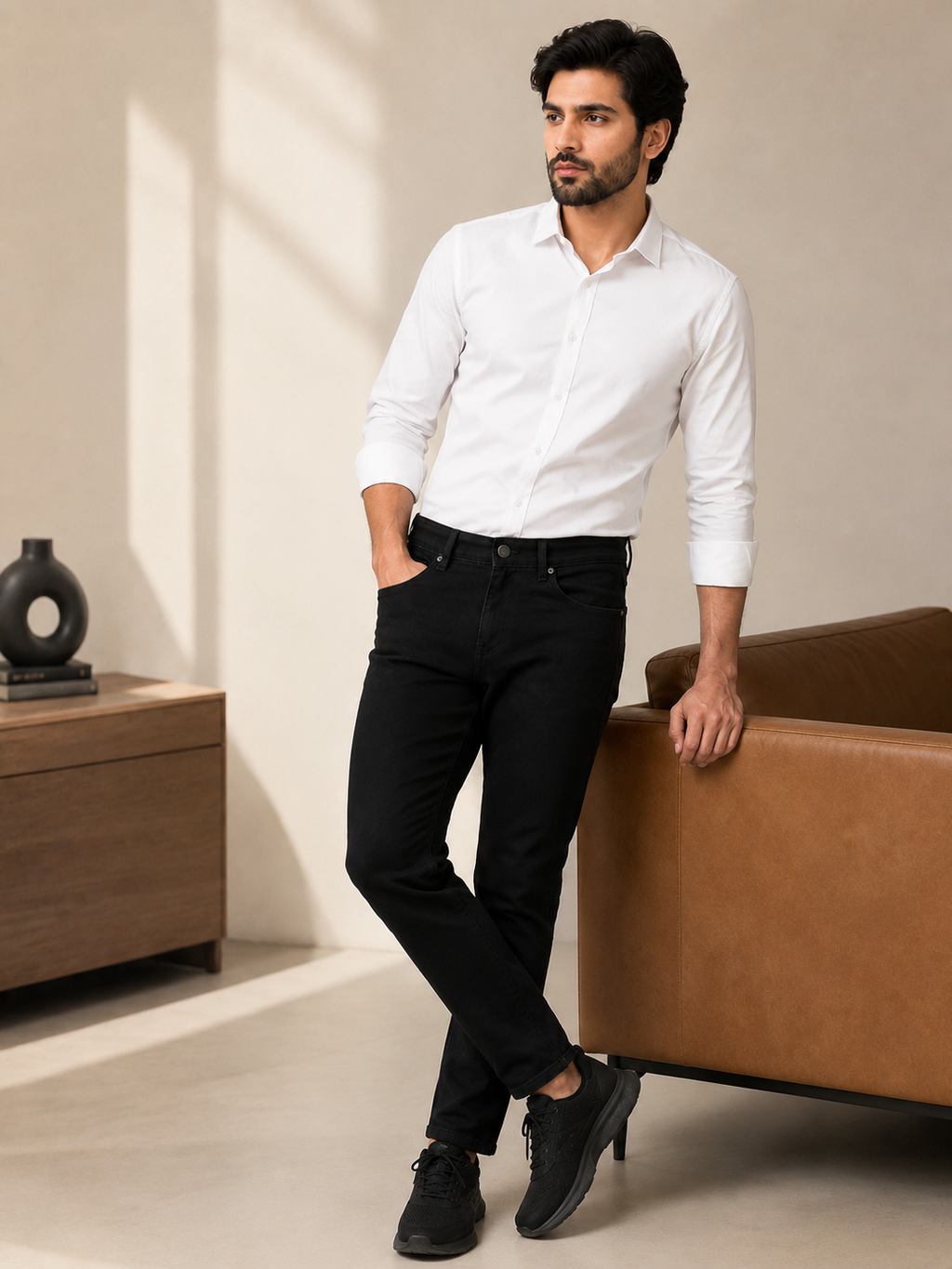 Classic Black Slim Fit Denim