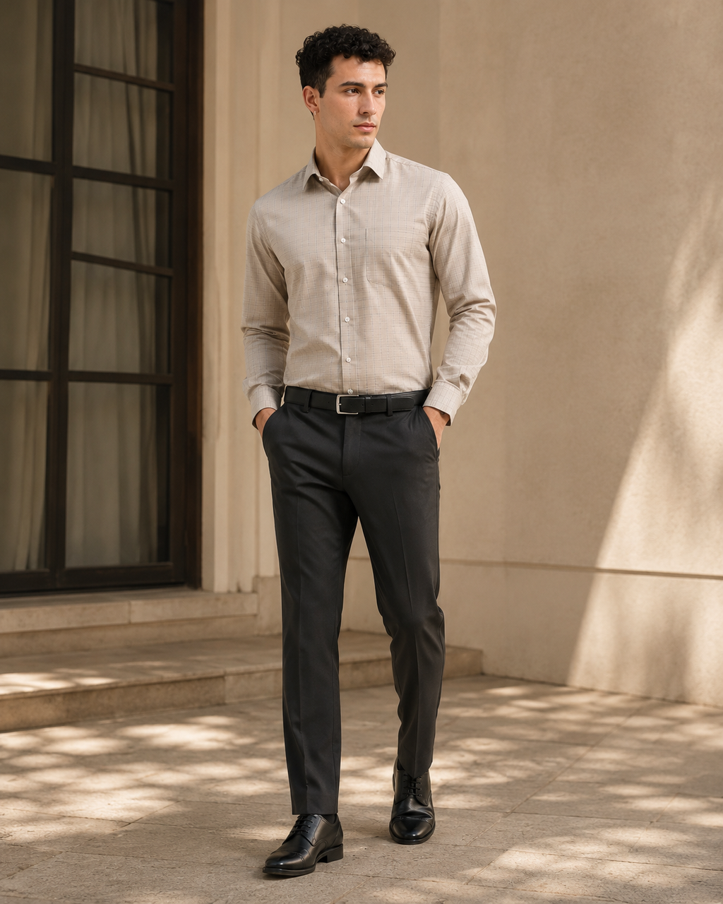 Charcoal 4-Way Stretch Formal Trouser