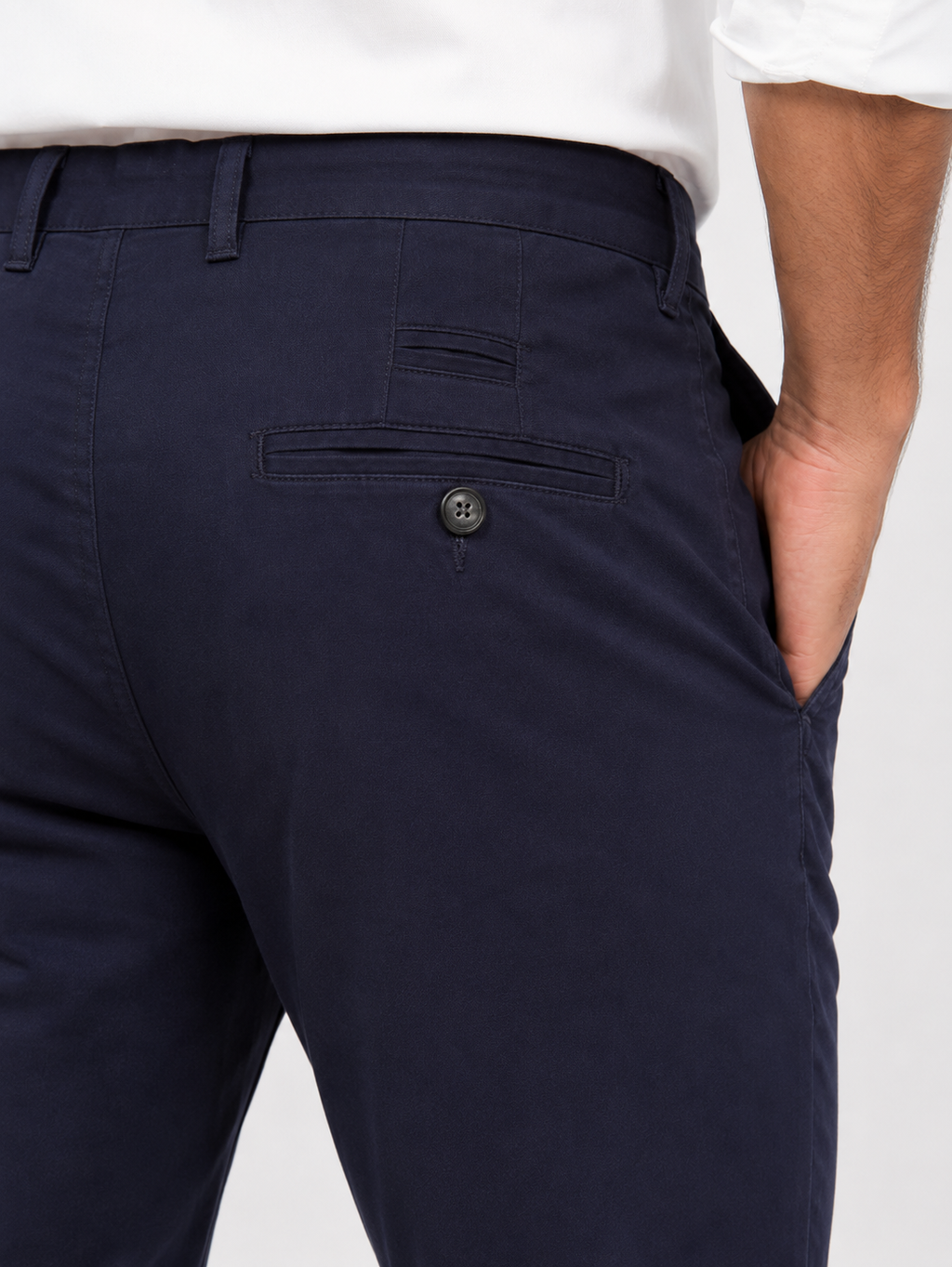 Dark Blue Cotton Trousers