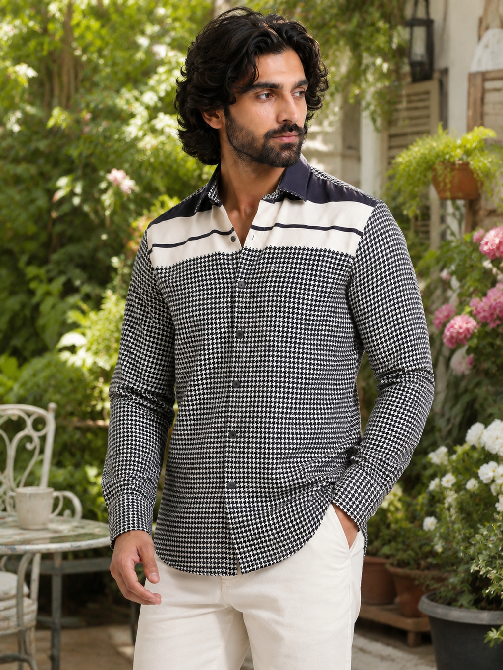 Charcoal Mosaic Luxe Shirt
