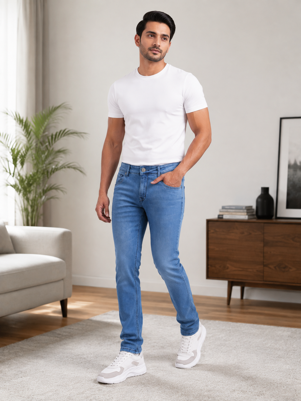 Summer Blue Slim Fit Denim