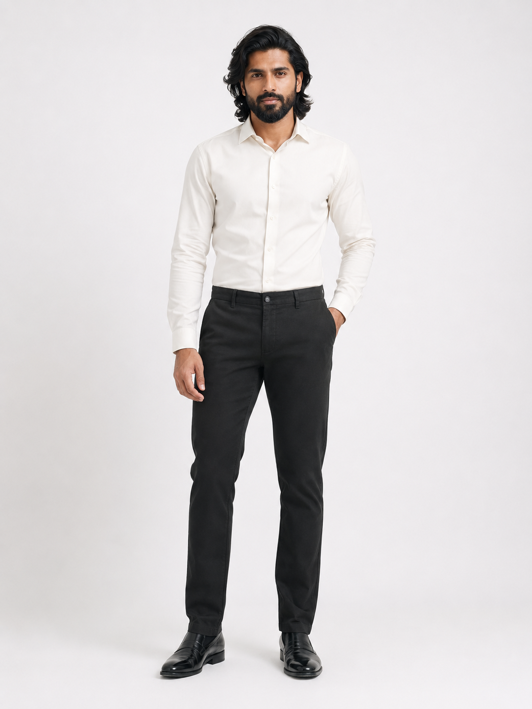 Dark Green Dobby Trouser