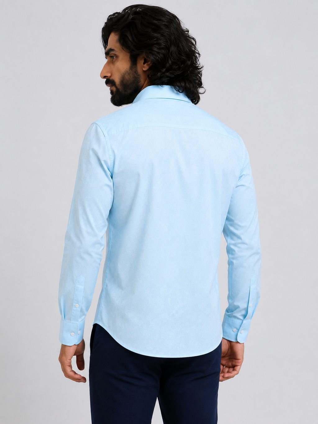Arctic Blue Jacquard Shirt
