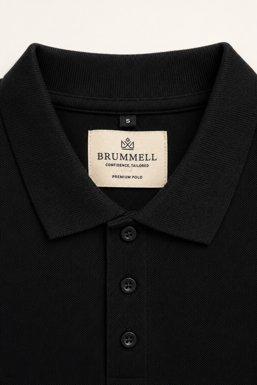 Premium Black Piqué Polo T-Shirt