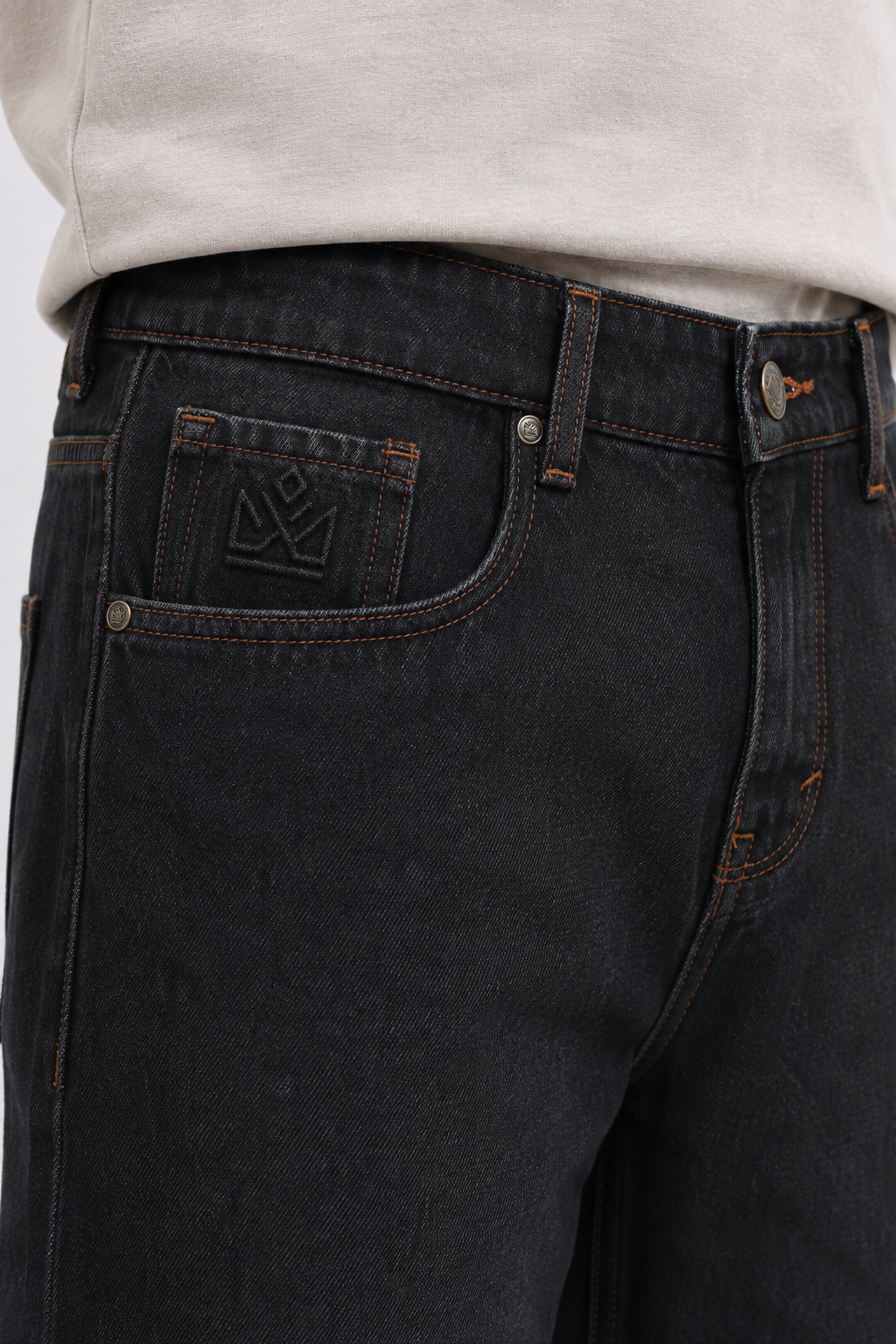 Faded Black Baggie Fit Denim