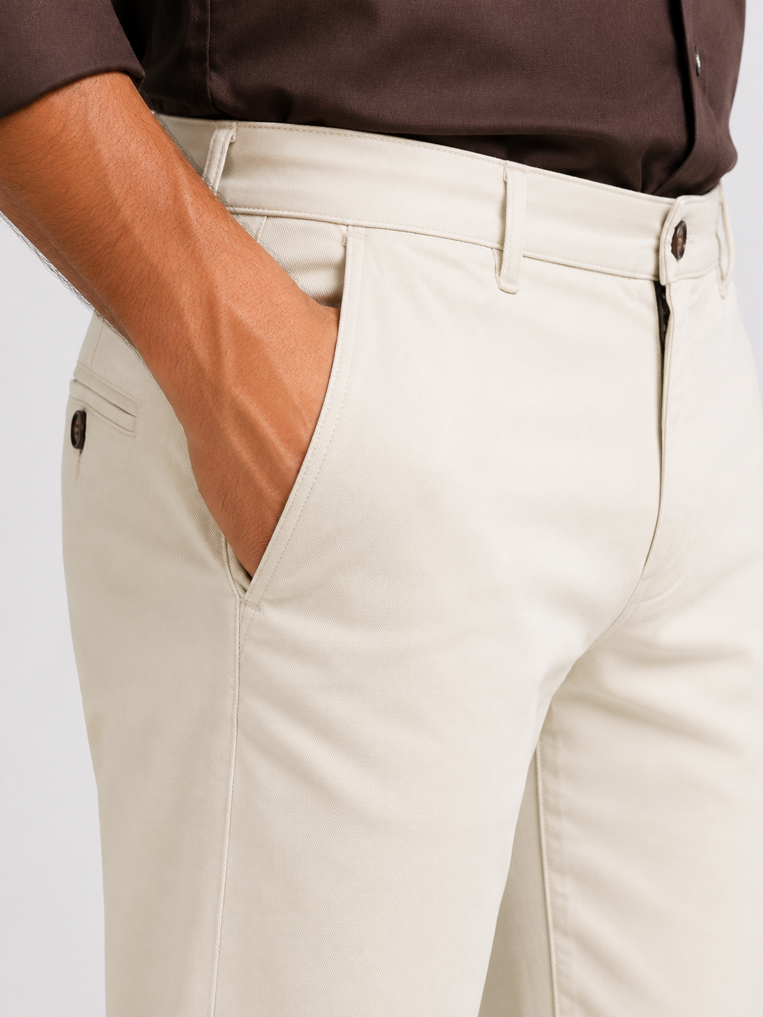 Ecru Dobby Trouser