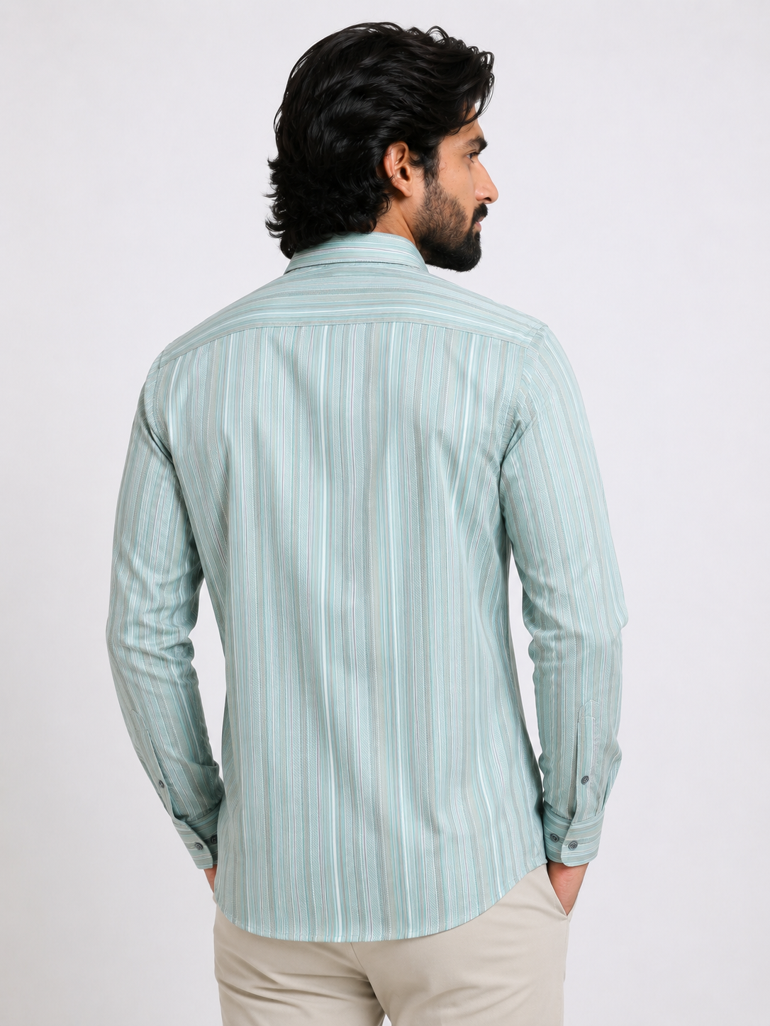 Glacier Olive Jacquard Artisan Shirt