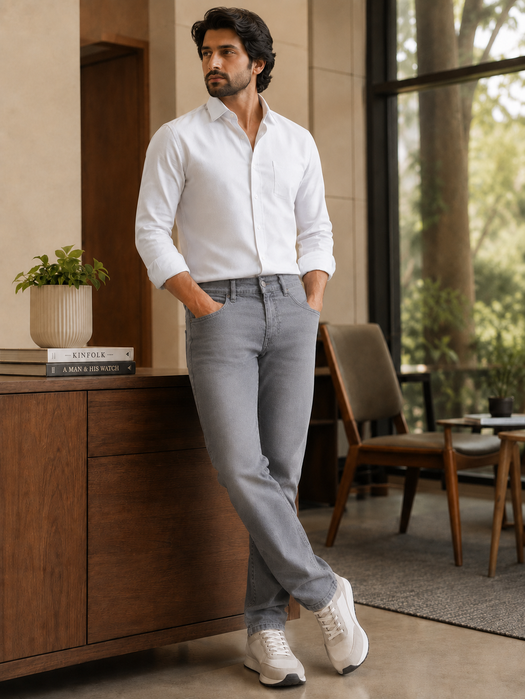 Charcoal Grey Slim Fit Denim