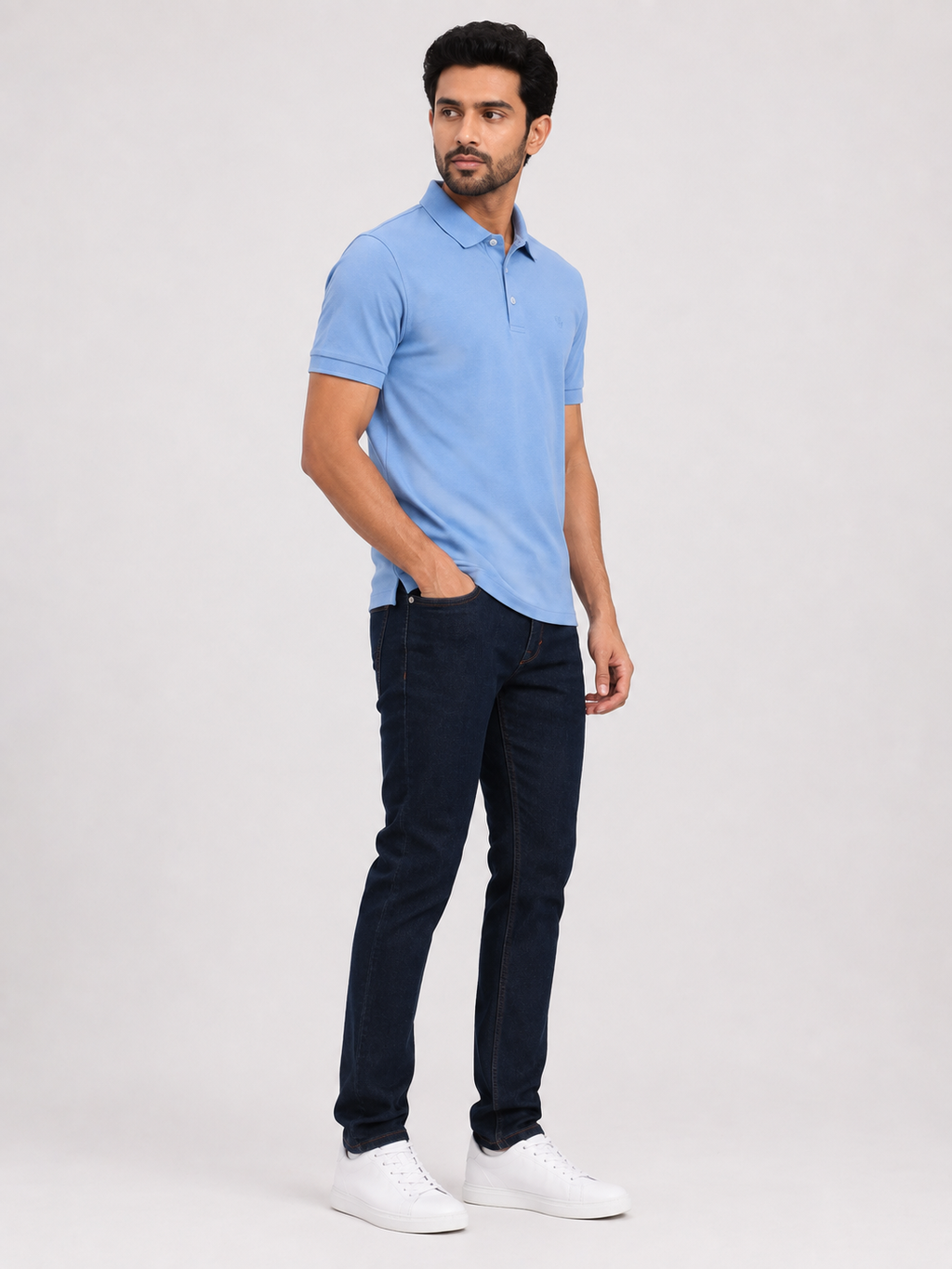 Navy Blue Slim Fit Denim