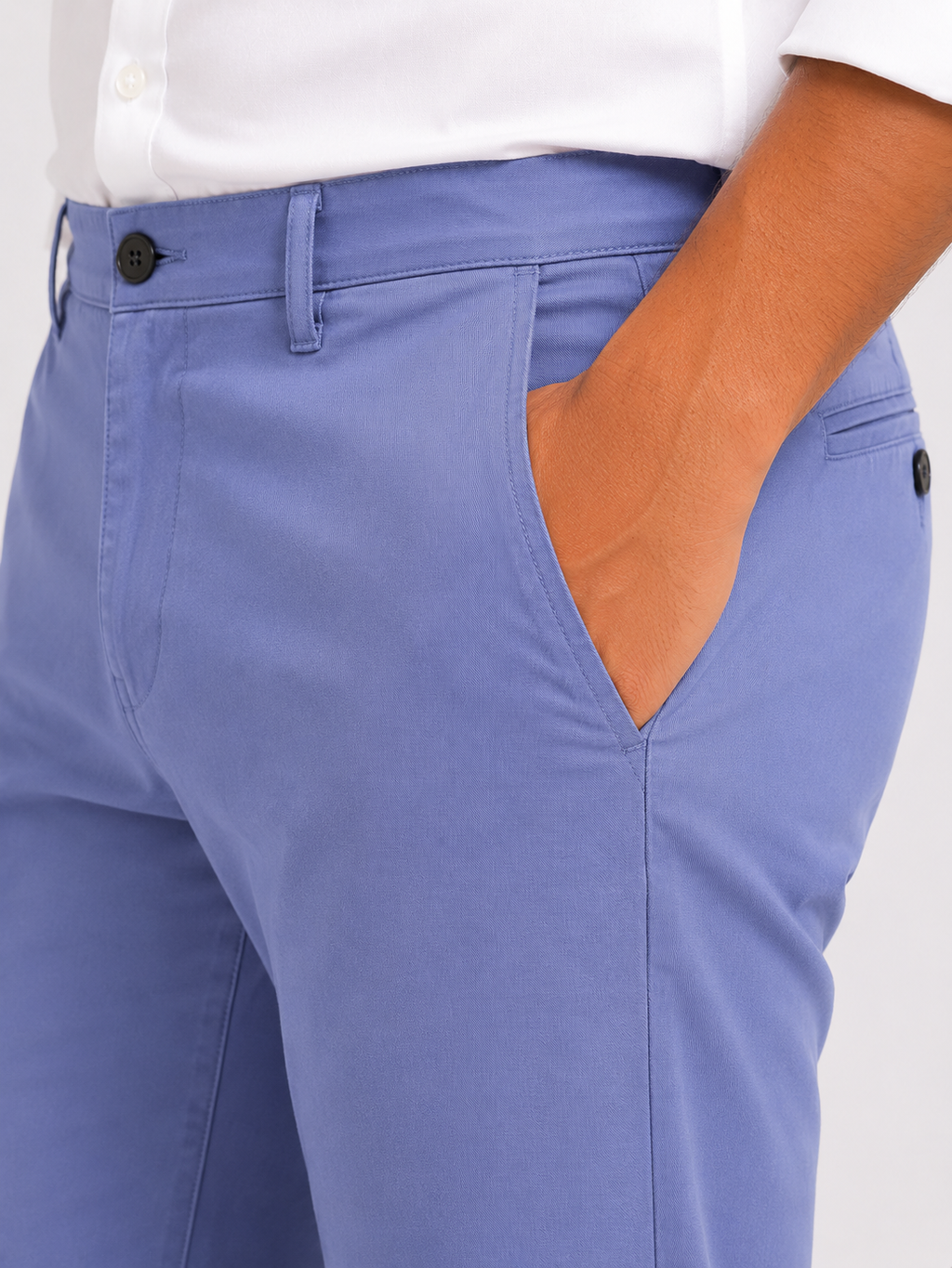 Airforce Blue Cotton Trousers