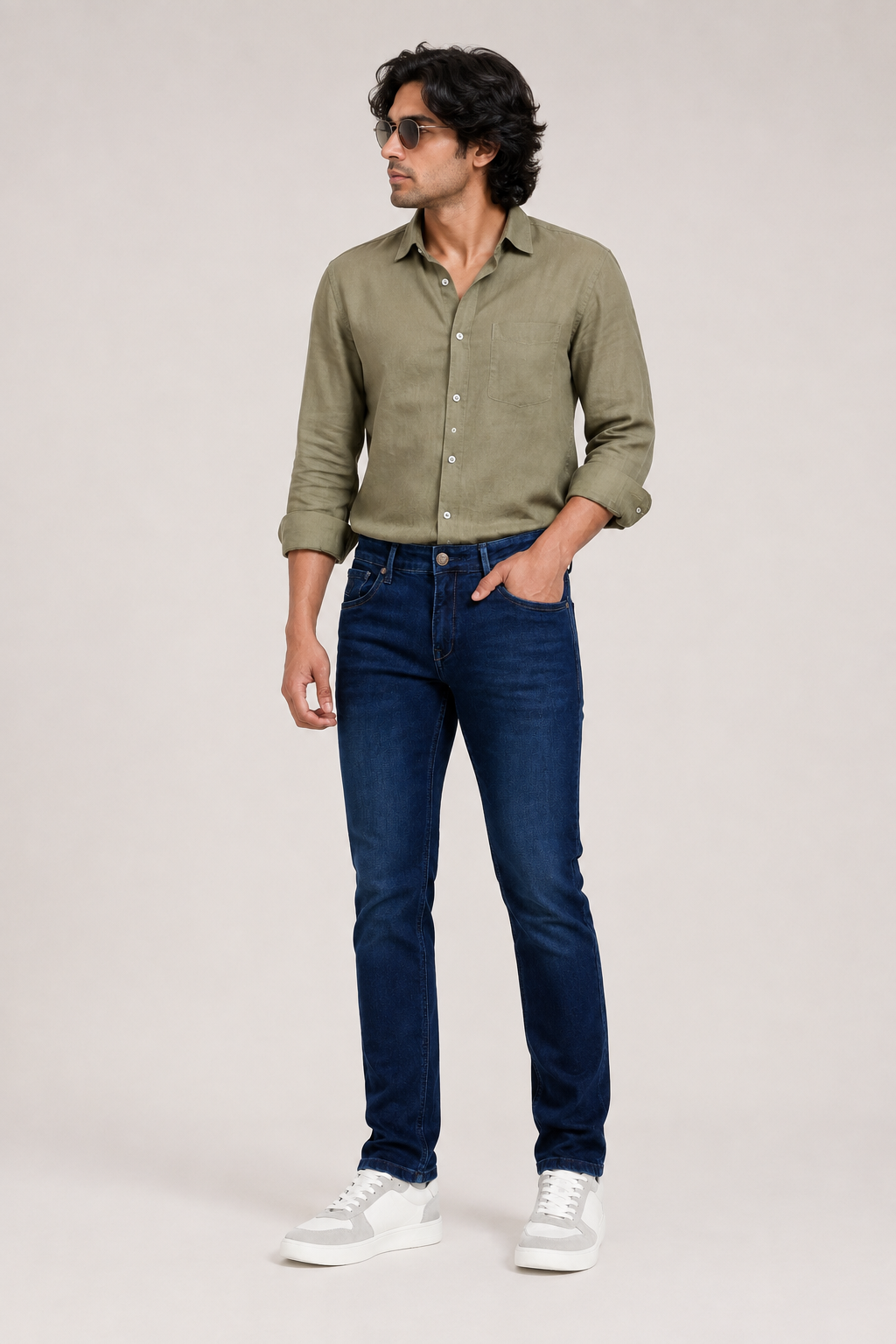 Indigo Blue Slim Fit Denim