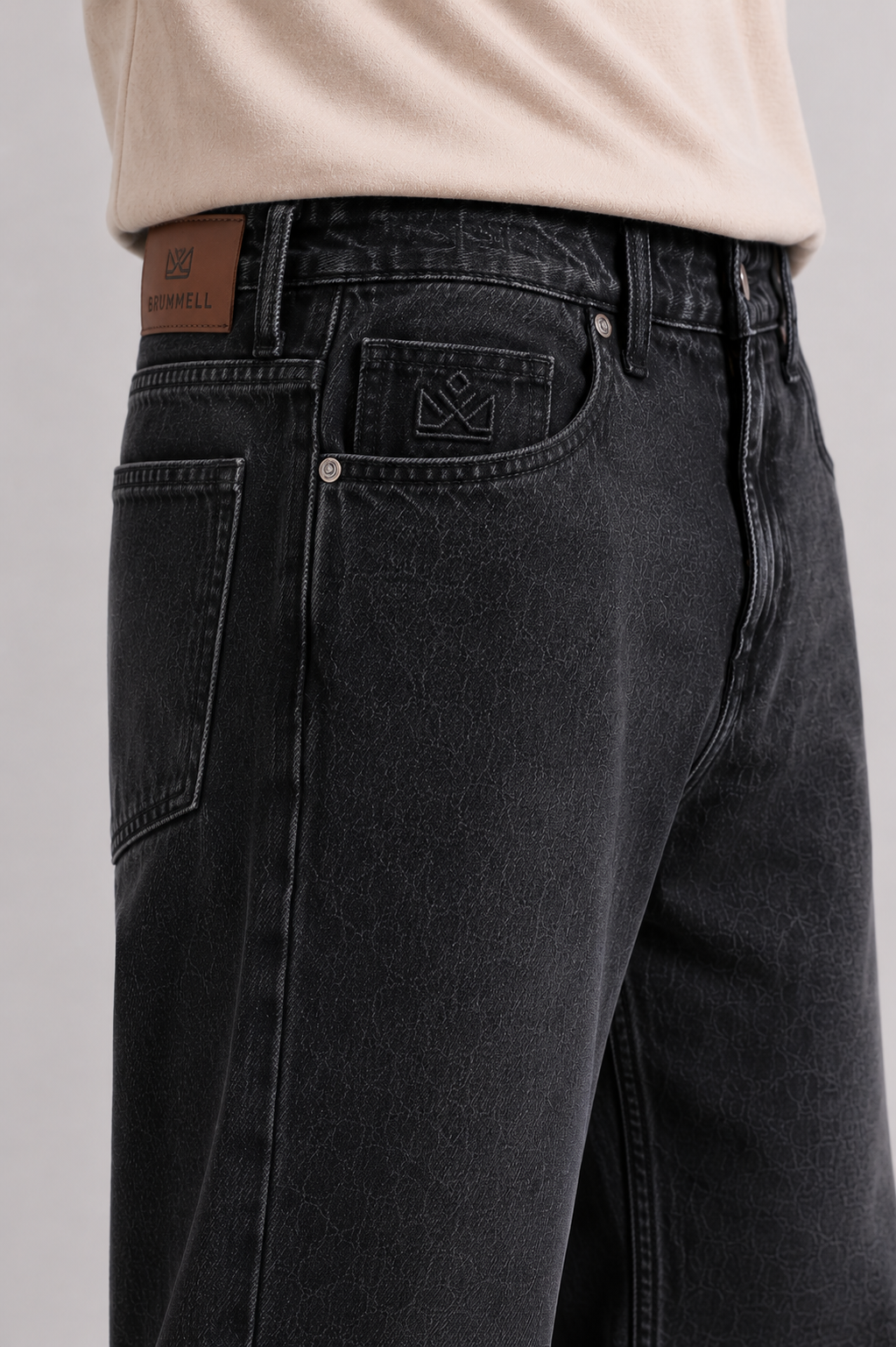 Carbon Black Baggie Fit Denim