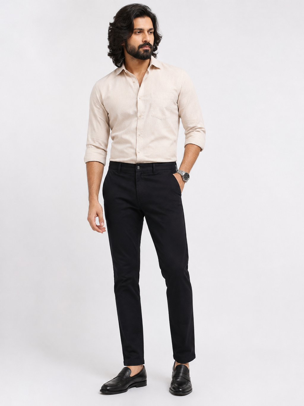 Black Gap Twill Trouser