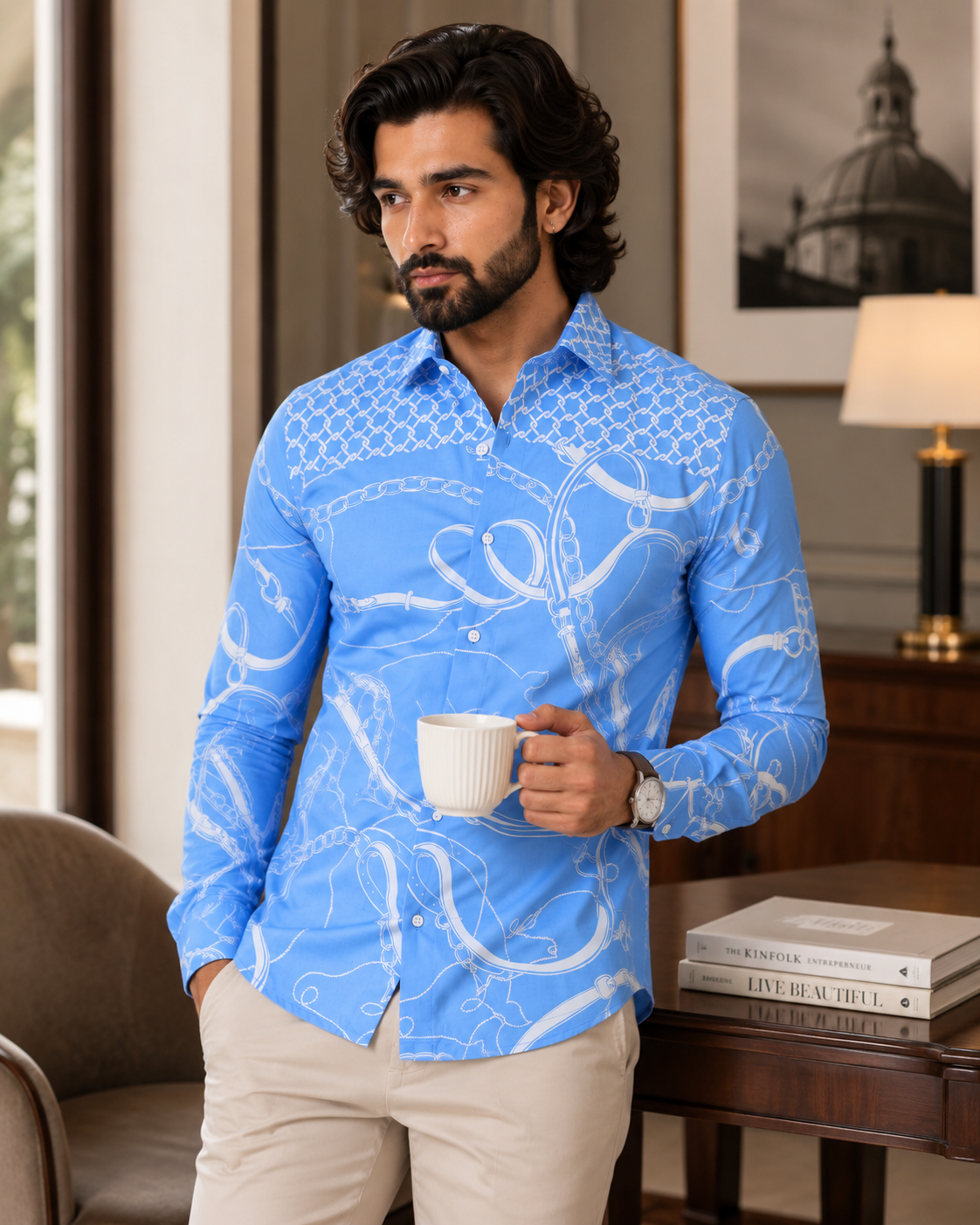 Cerulean Equestrian Artisan Shirt