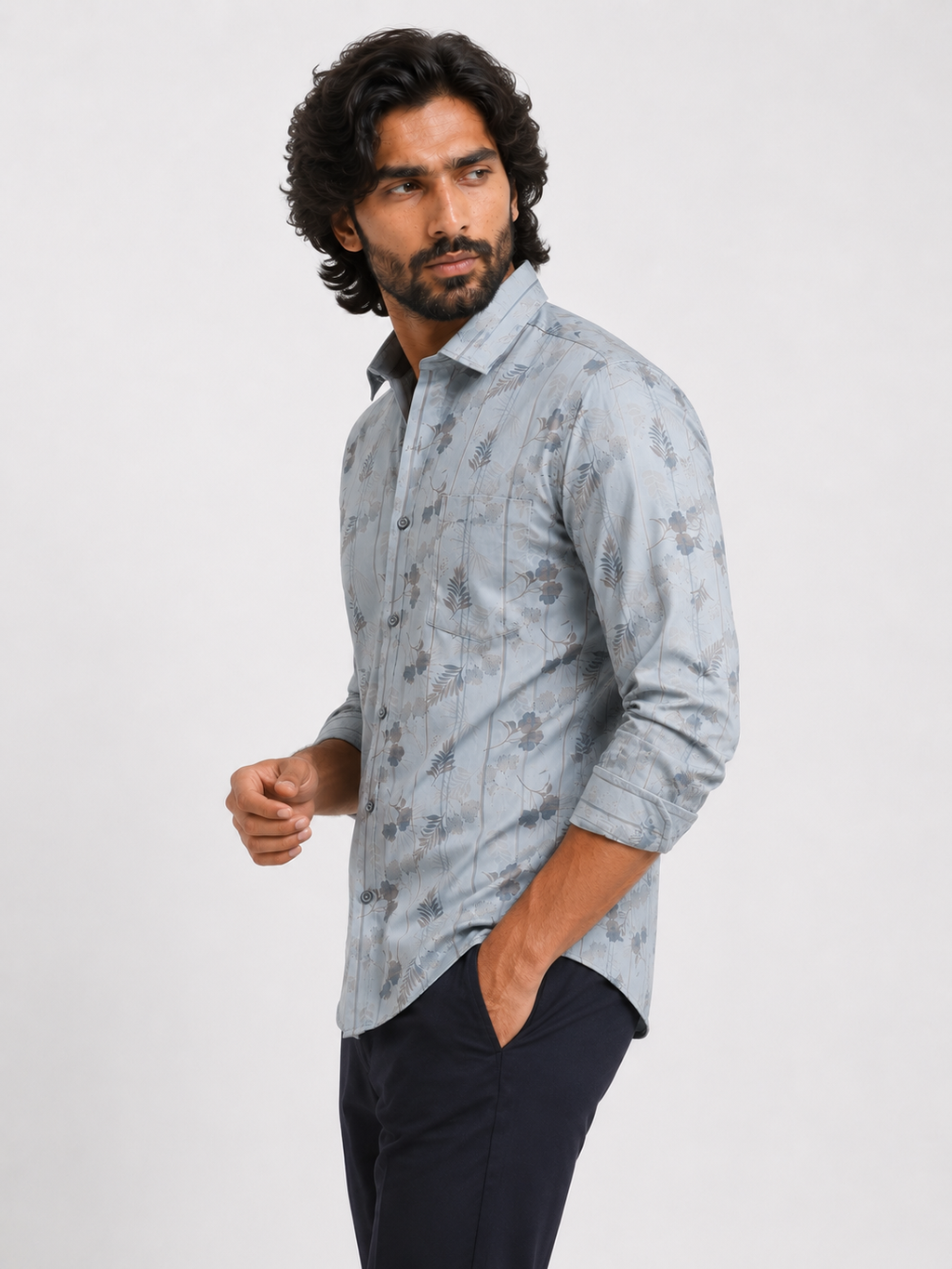 Tectonic Flora Artisan Pinstripe Shirt