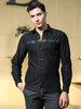 Midnight Linear Signature Jacquard Shirt