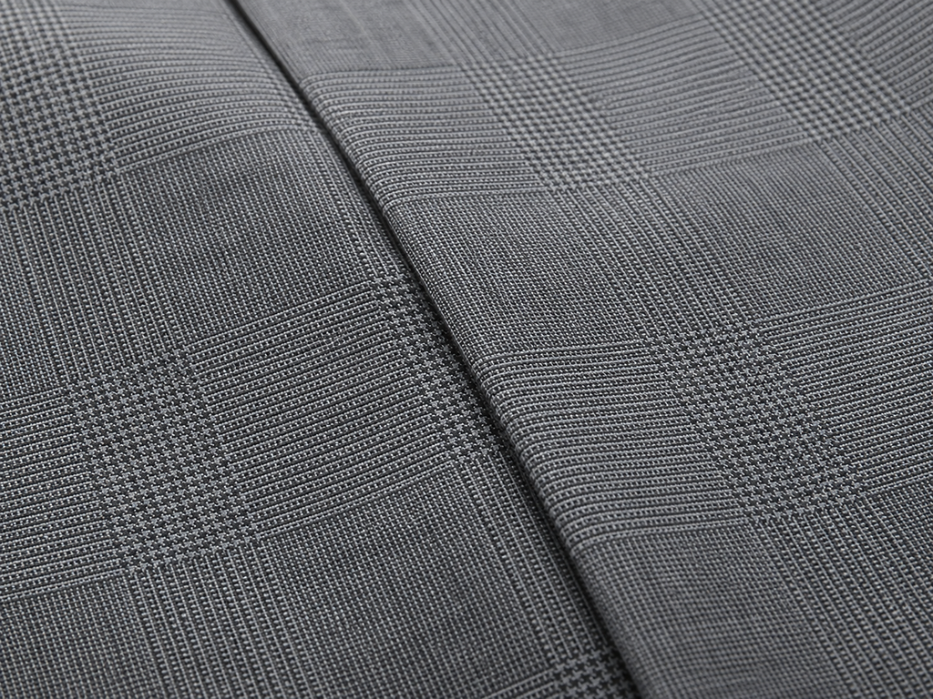 Grey Check 4-Way Stretch Formal Trouser