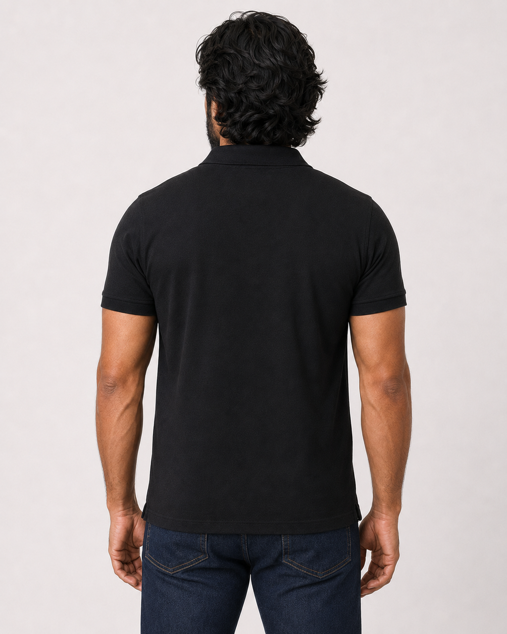 Premium Black Piqué Polo T-Shirt