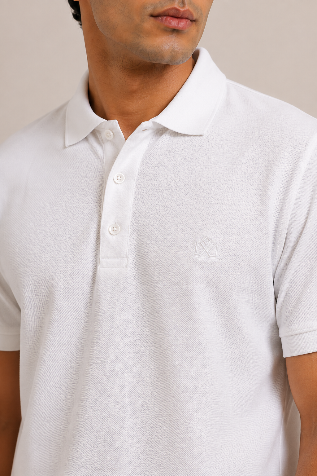 Premium White Piqué Polo T-Shirt