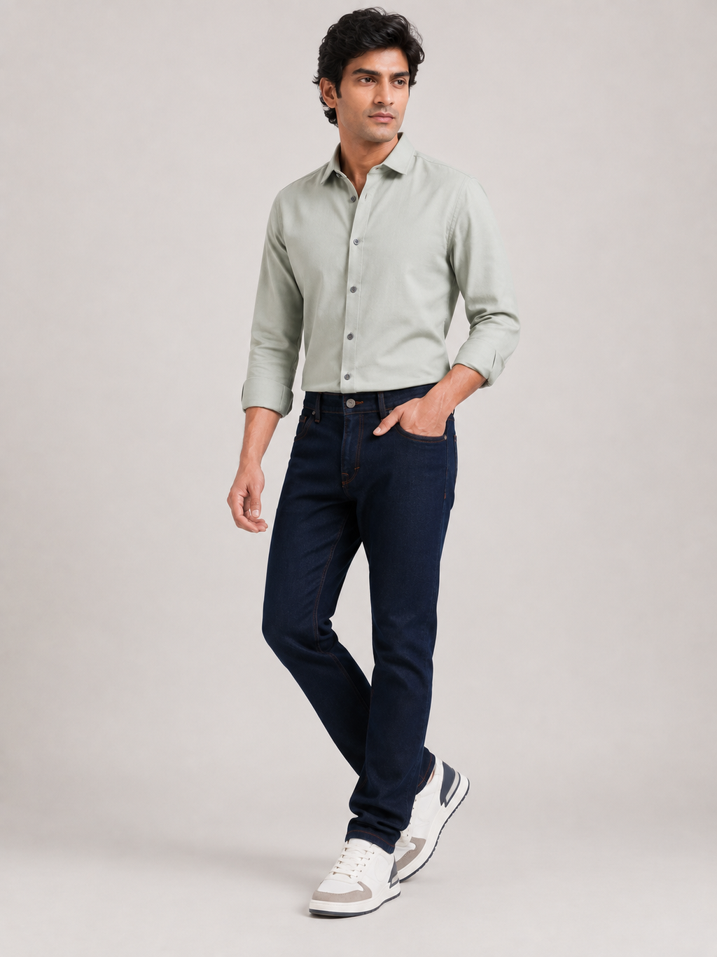 Dark Ink Blue Slim Fit Denim