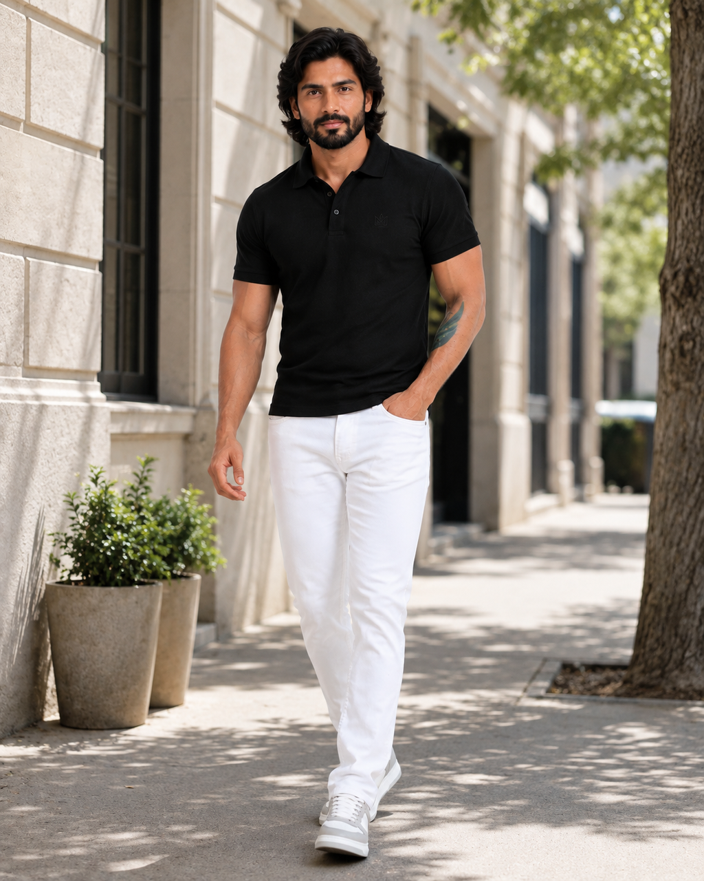 White Slim Fit Denim