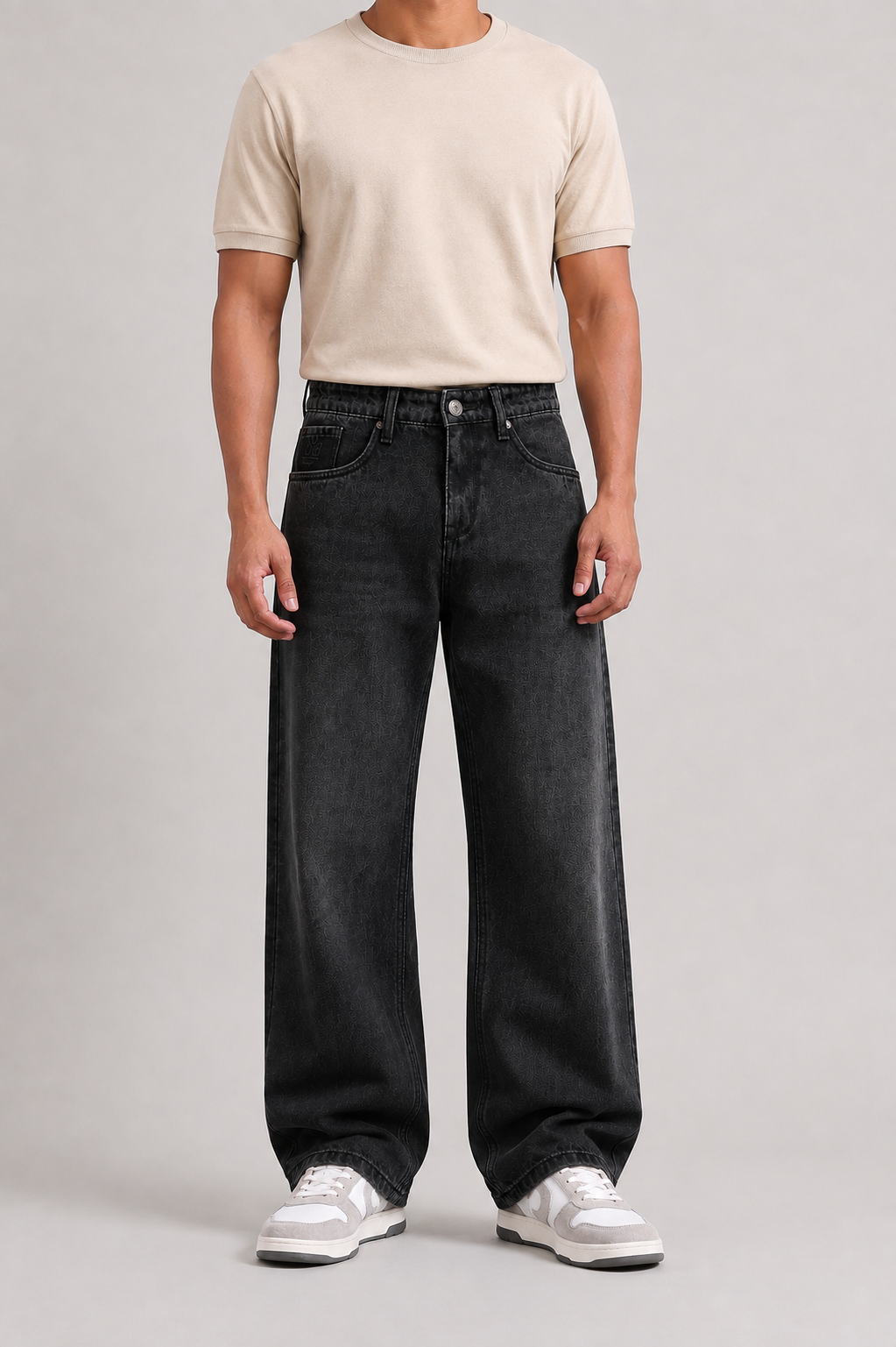 Carbon Black Baggie Fit Denim