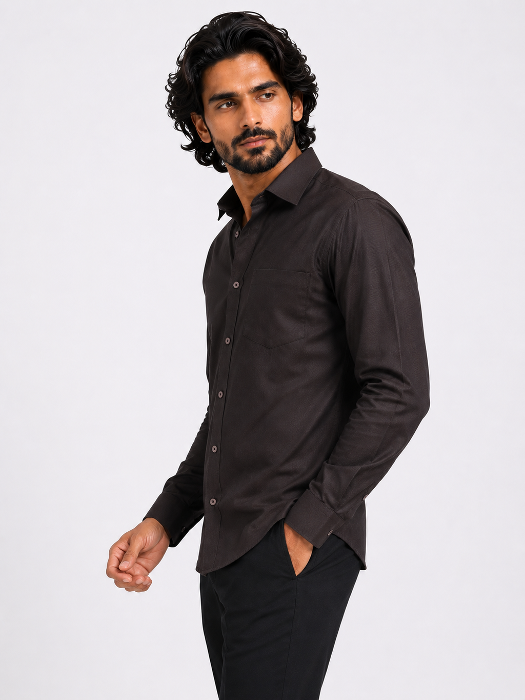 Espresso Prism Jacquard Shirt