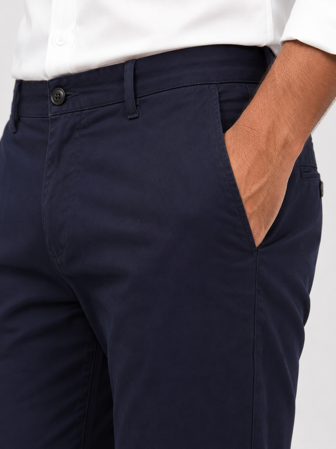 Dark Blue Cotton Trousers