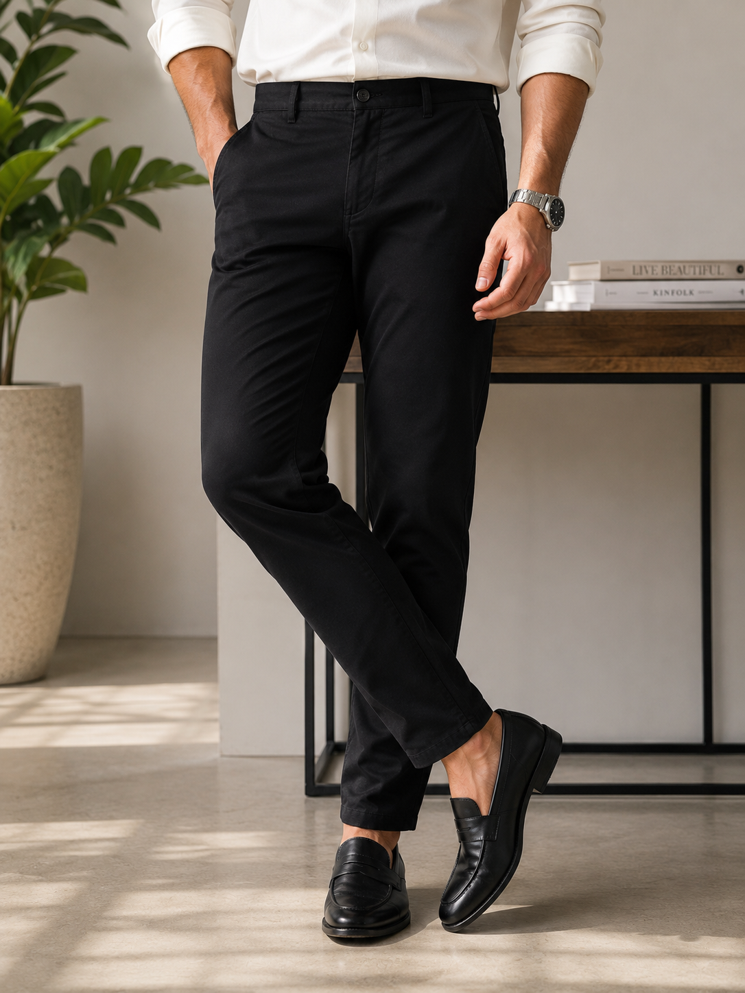 Deep Navy Stretch Trouser