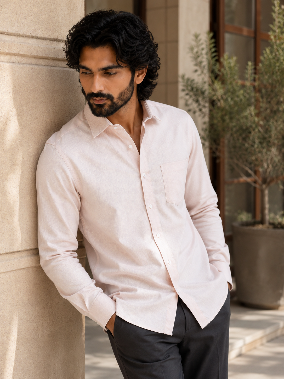 Rose Quartz Jacquard Shirt