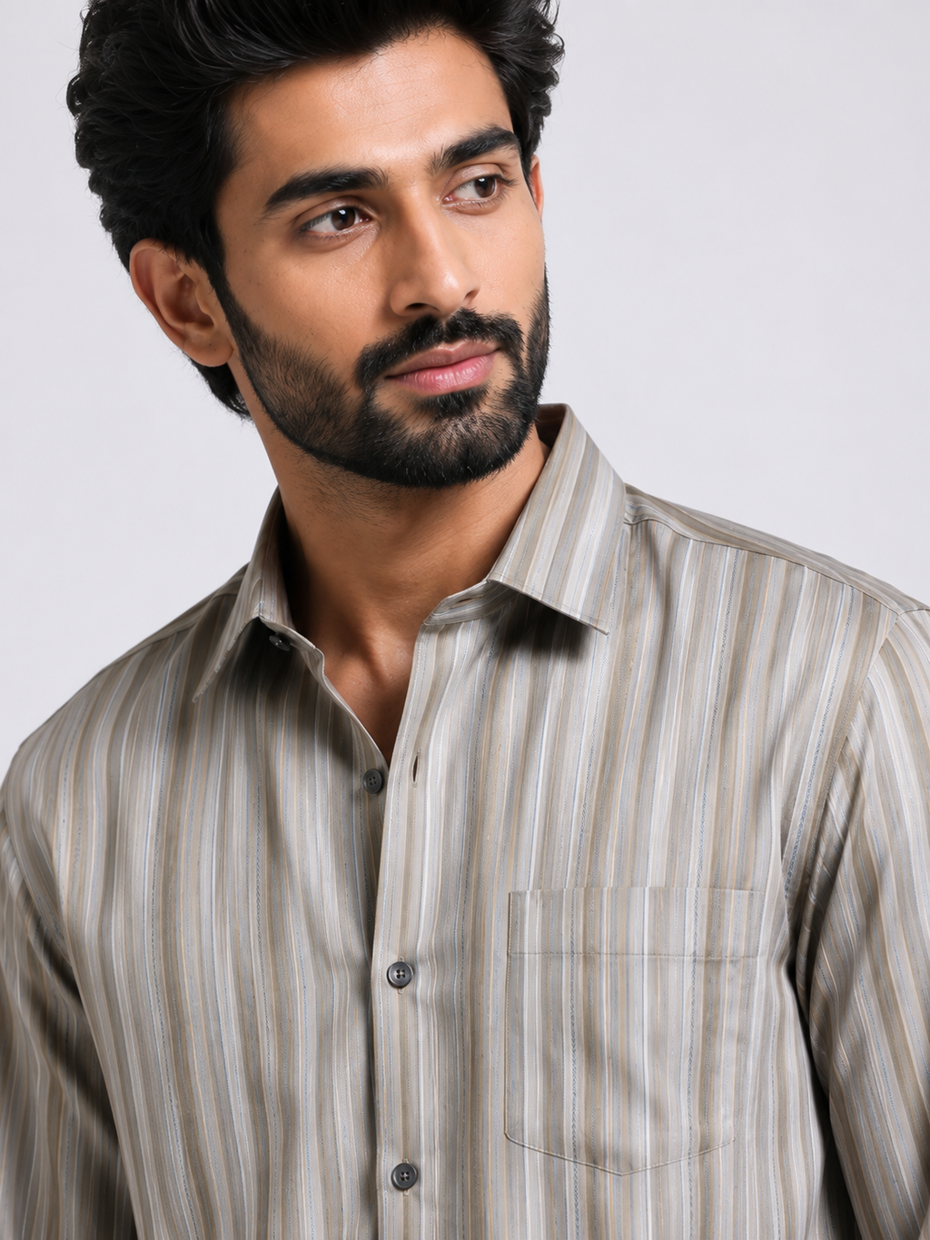 Sahara Stripe Jacquard Artisan Shirt