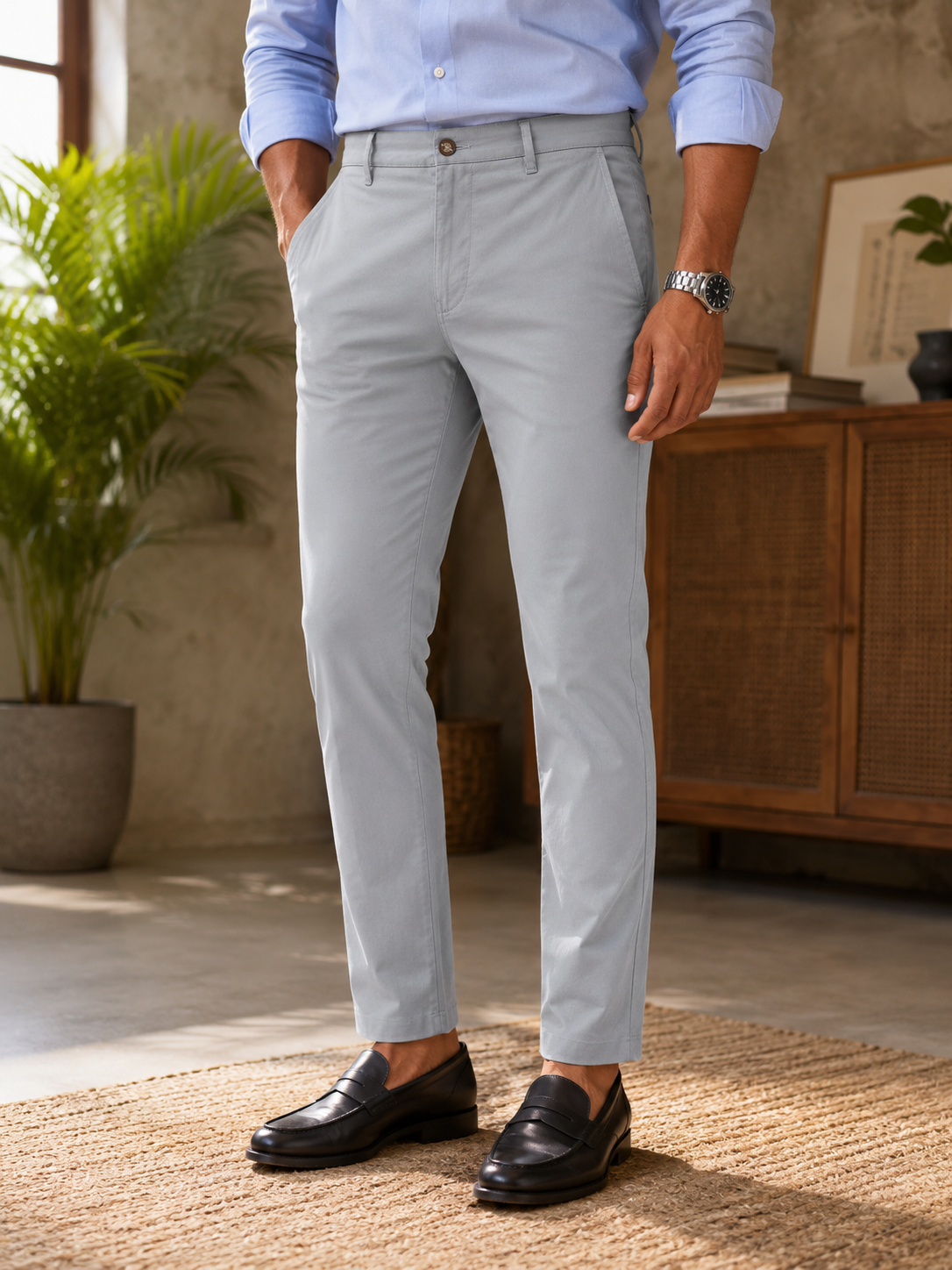 Grey Gap Twill Trouser