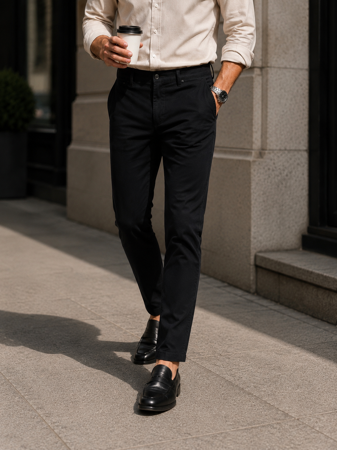 Black Gap Twill Trouser