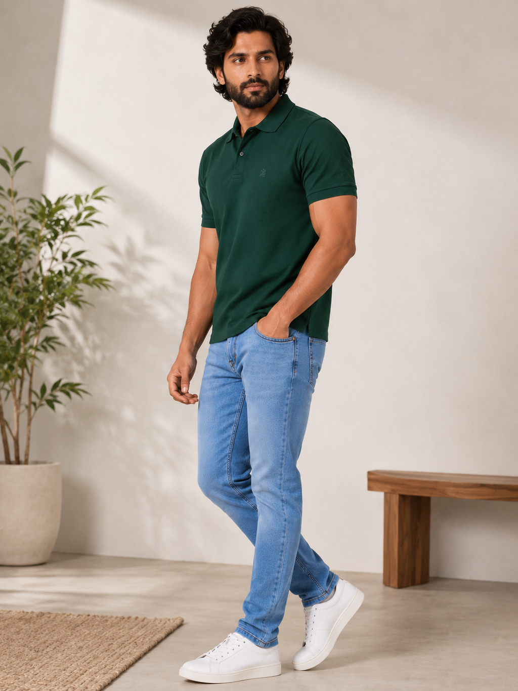 Light Blue Slim Fit Denim
