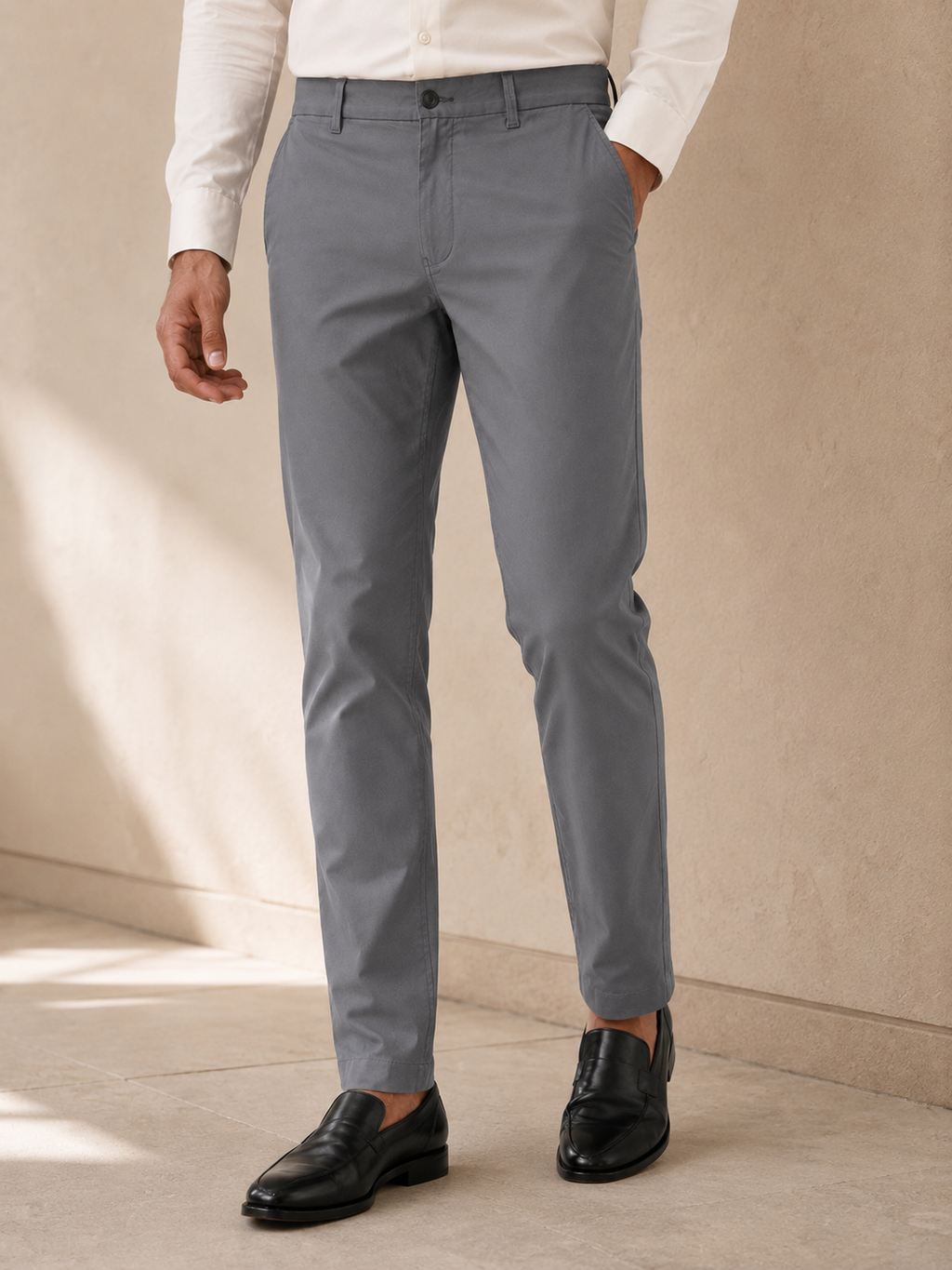 Grey Dobby Trouser