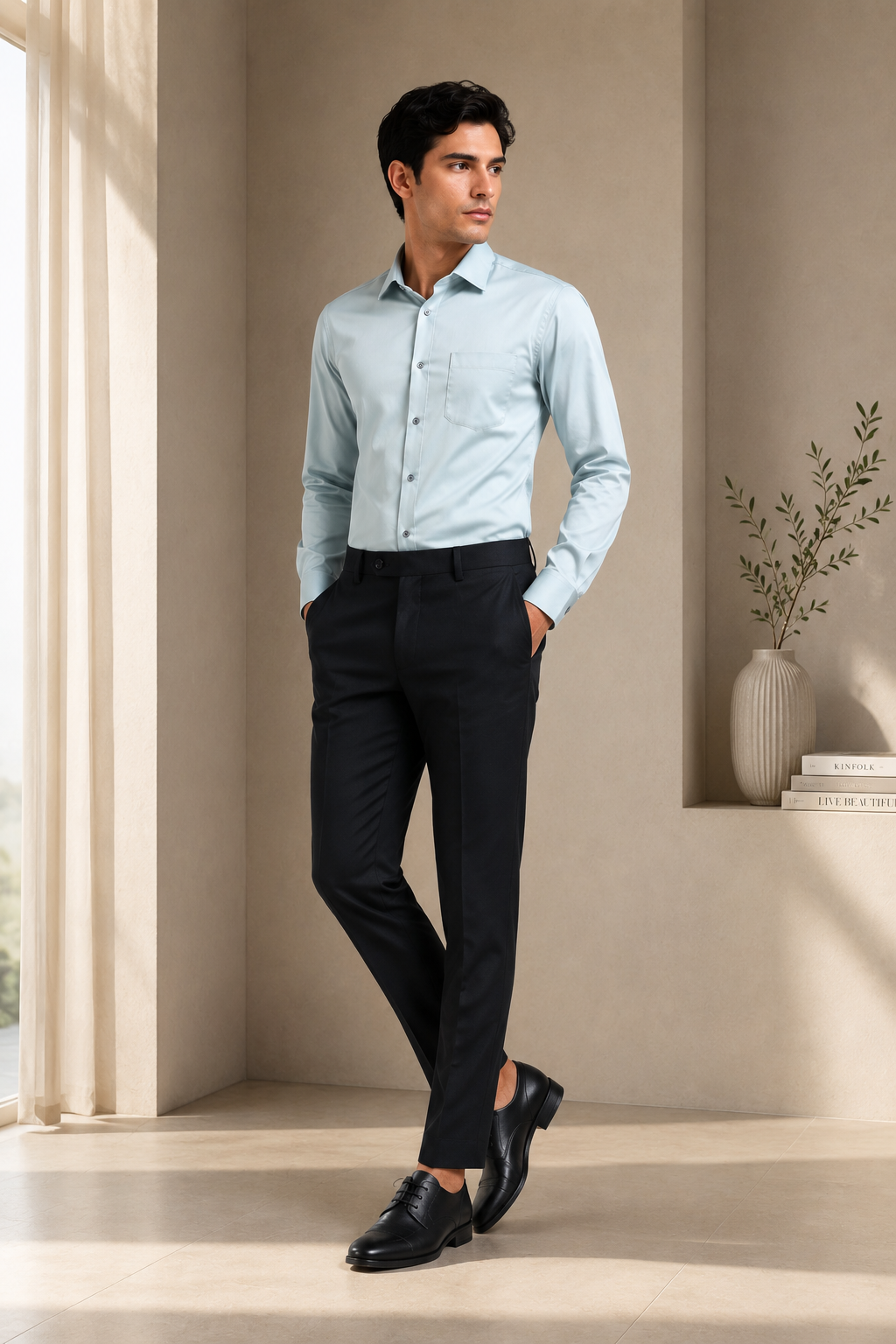 Midnight Navy 4-Way Stretch Formal Trouser