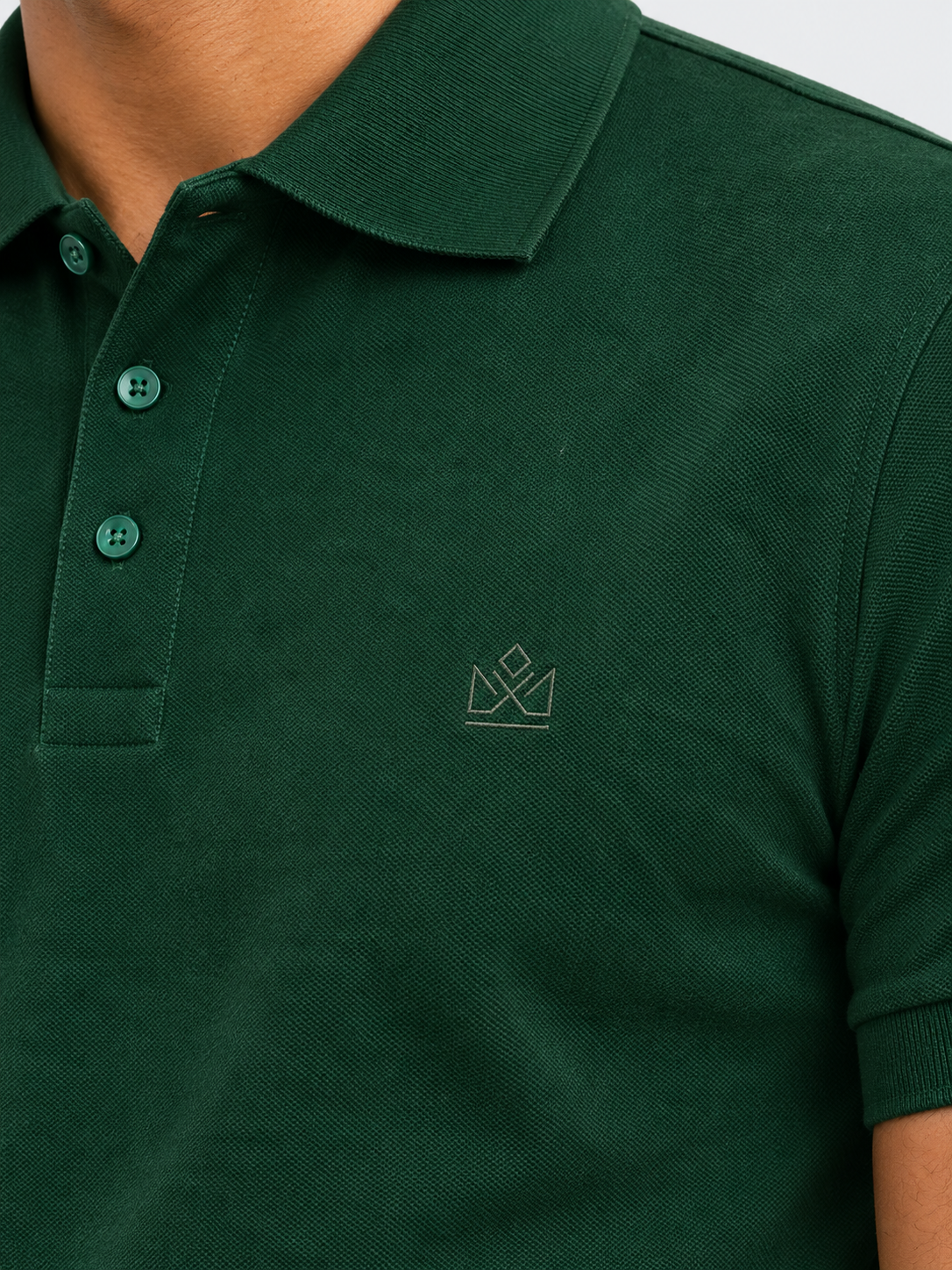 Forest Green Piqué Polo T-Shirt