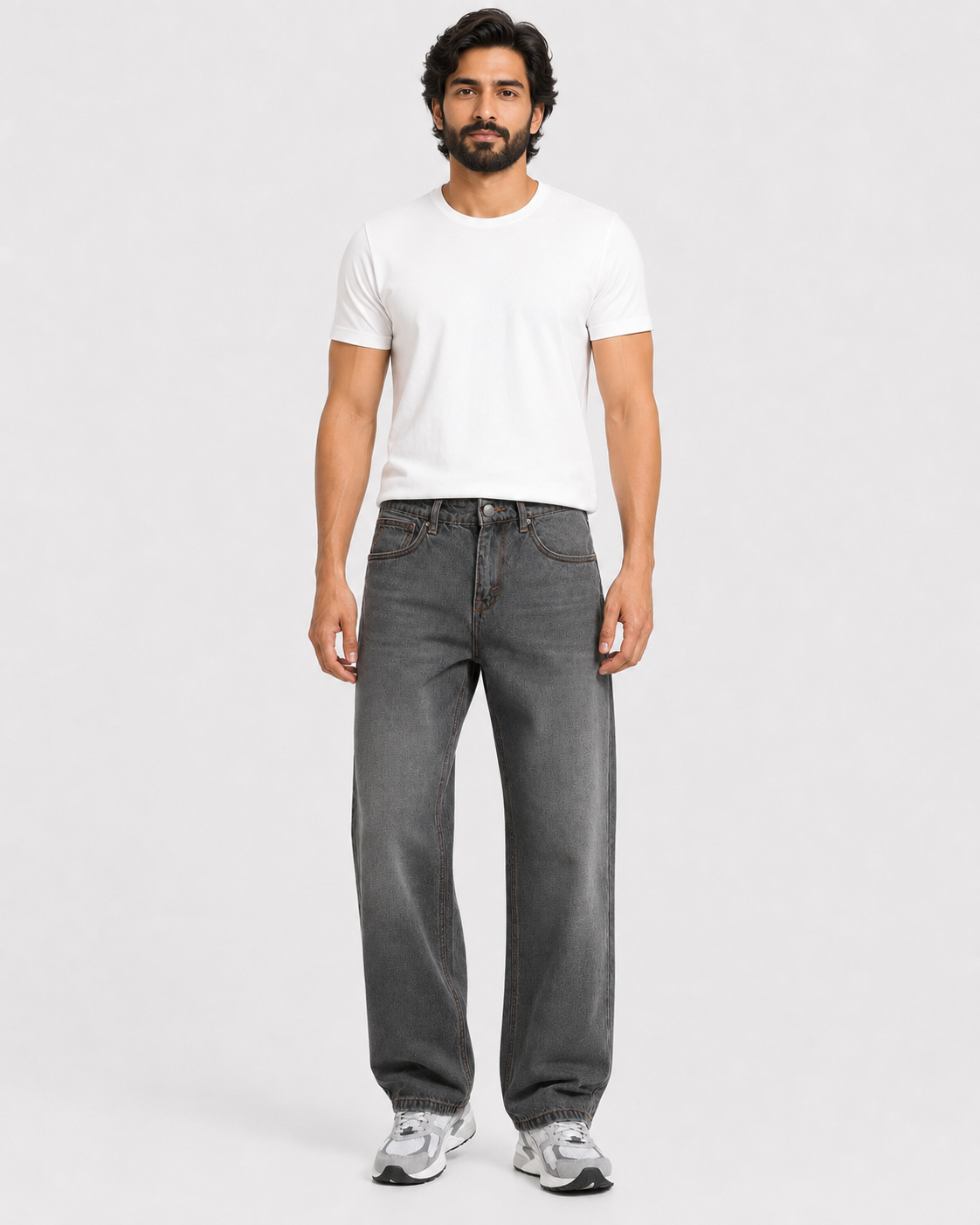 Smoke Grey Baggie Fit Denim
