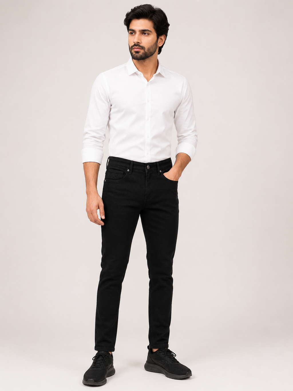 Classic Black Slim Fit Denim