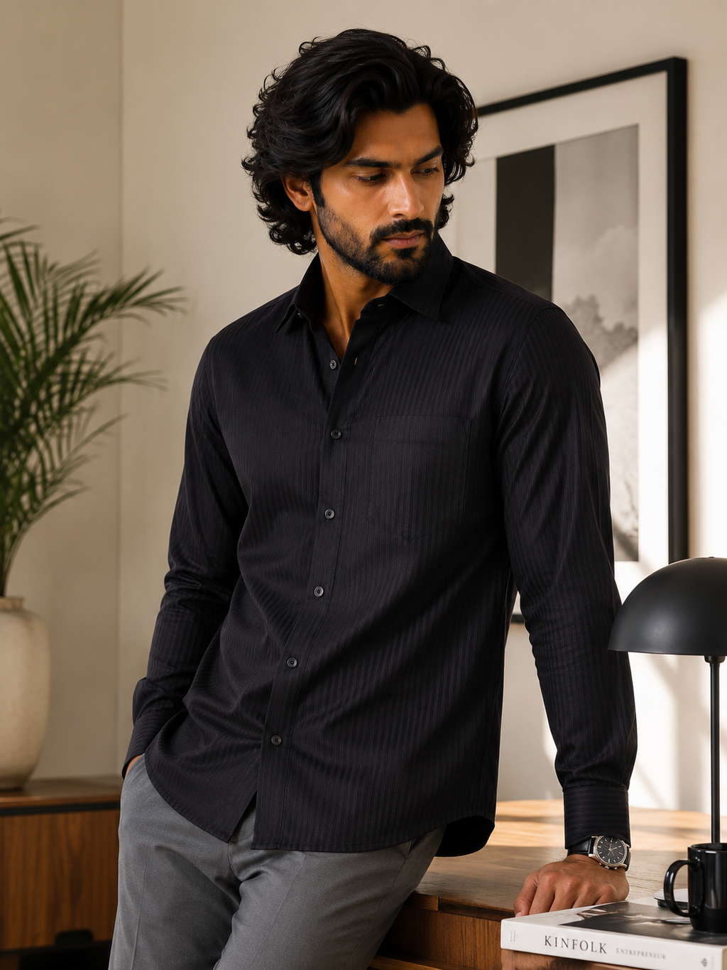 Midnight Shadow Stripe Shirt