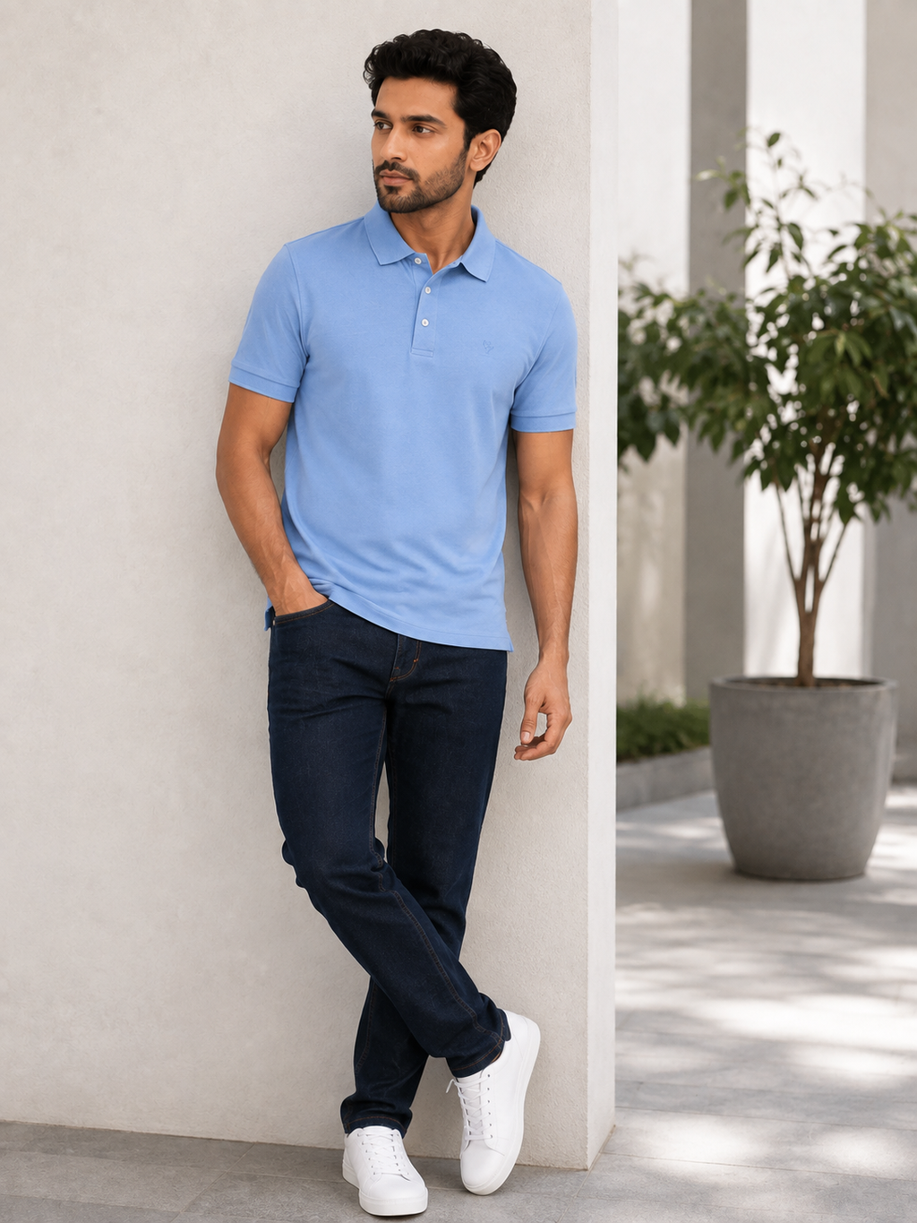 Navy Blue Slim Fit Denim