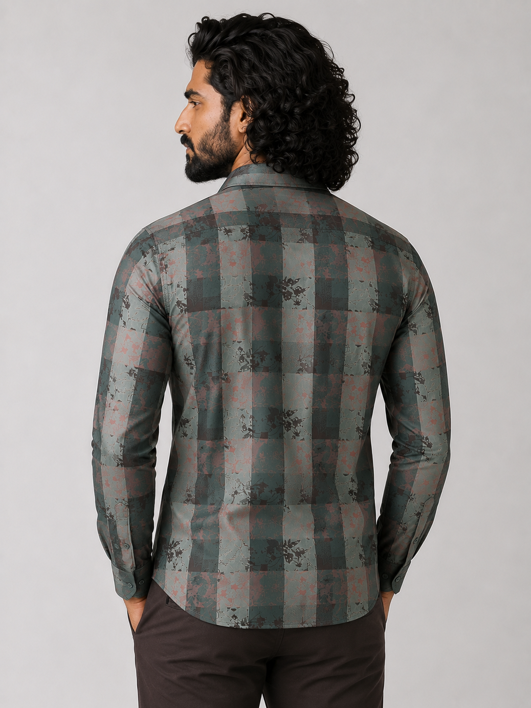 Abstract Forest Jacquard Shirt