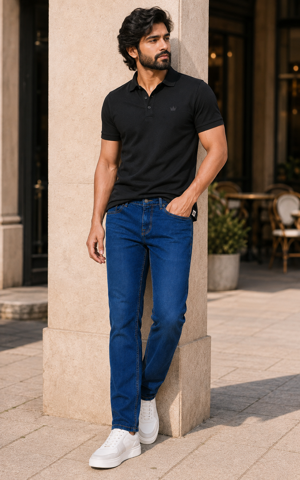 Dark Blue Slim Fit Denim