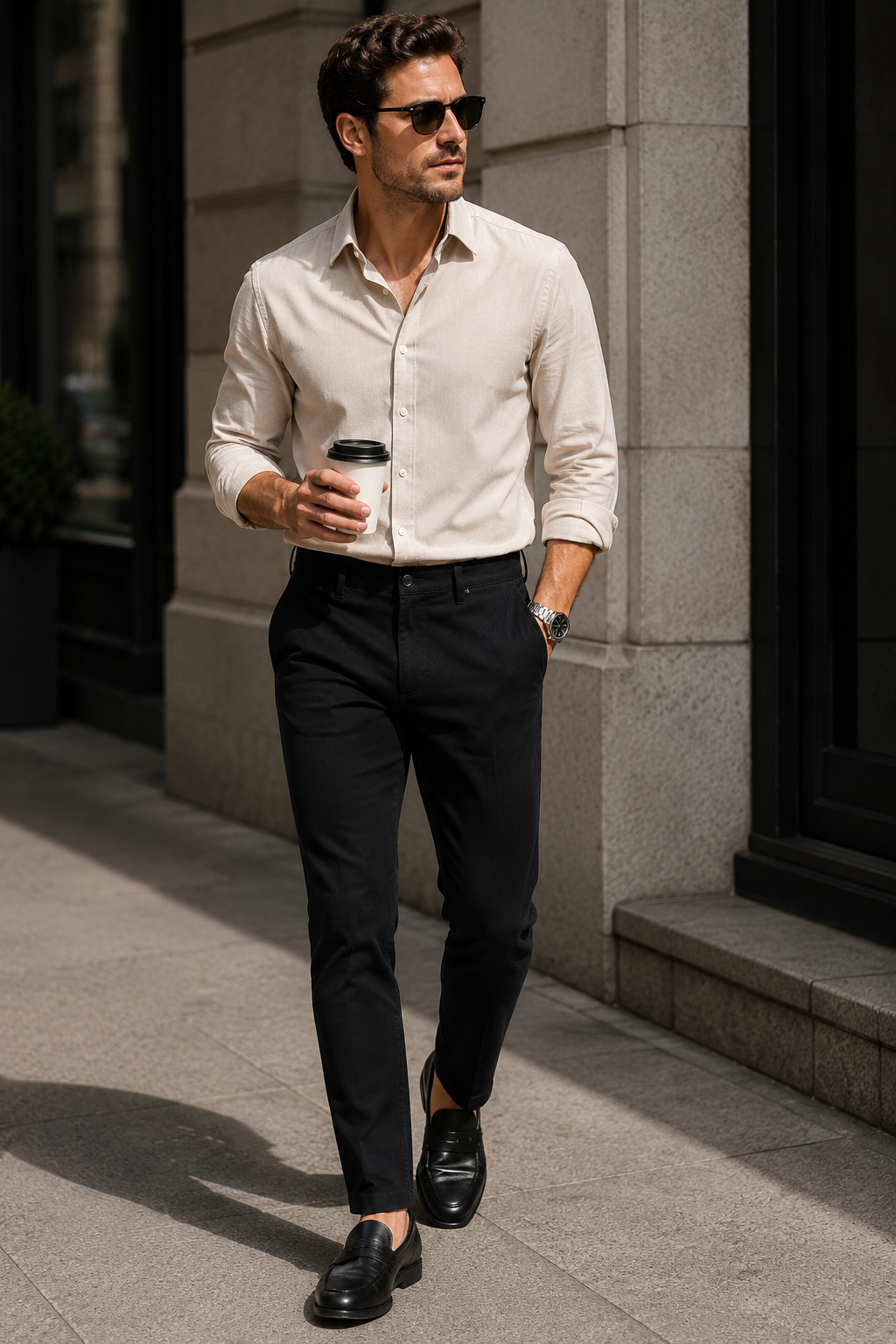 Black Gap Twill Trouser