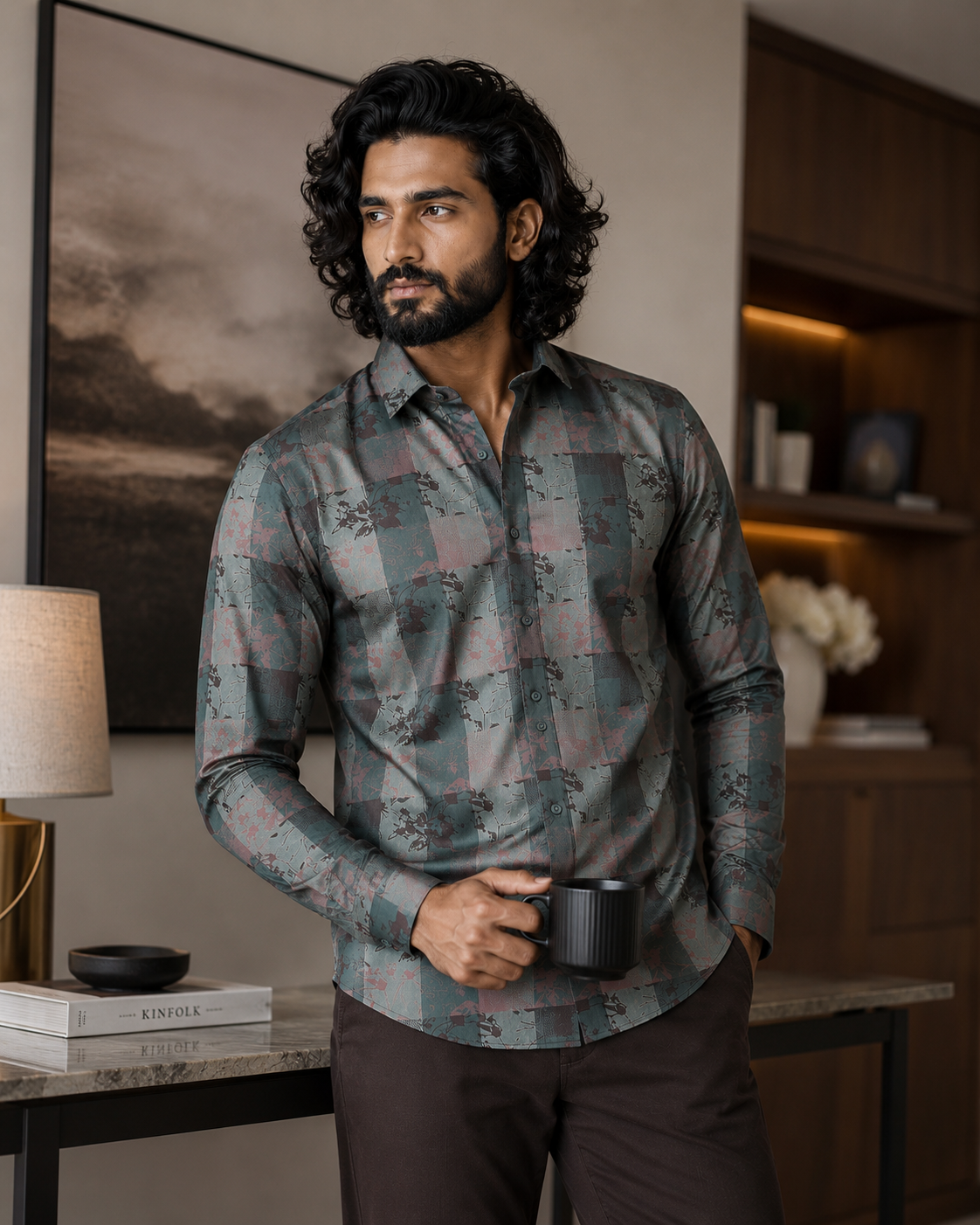Abstract Forest Jacquard Shirt